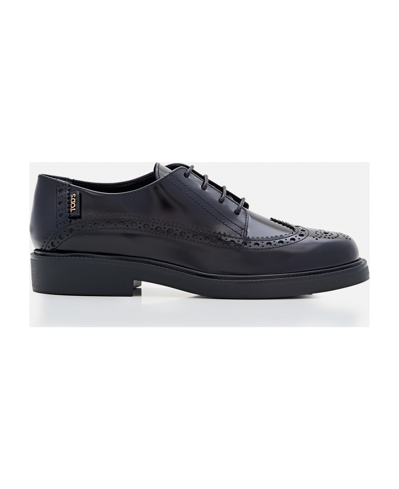 Tod's Leather Laced Up Shoes - Black