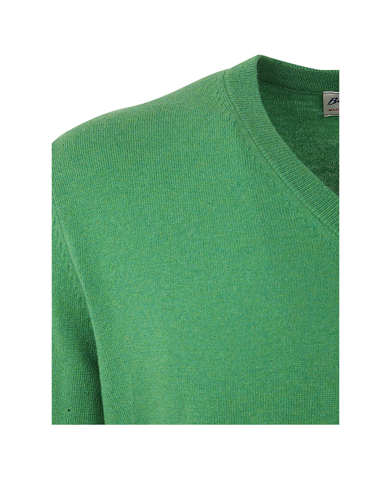 Ballantyne V Neck Pullover - Green