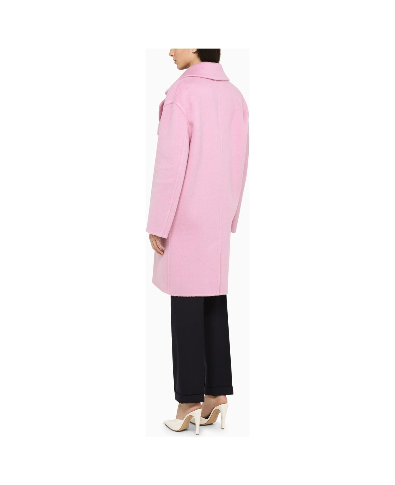Bottega Veneta Pink Wool And Alpaca Coat - Pink コート