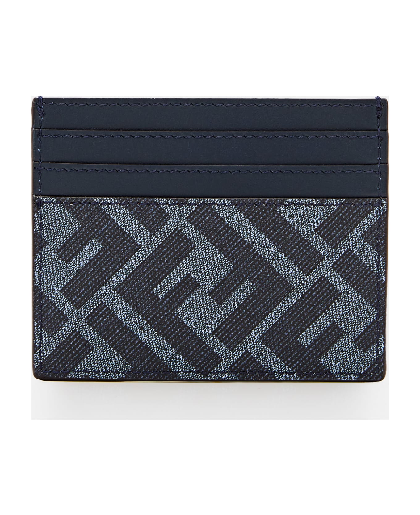 Fendi Diagonal Card Holder - Denim Blu+blu Scr+p