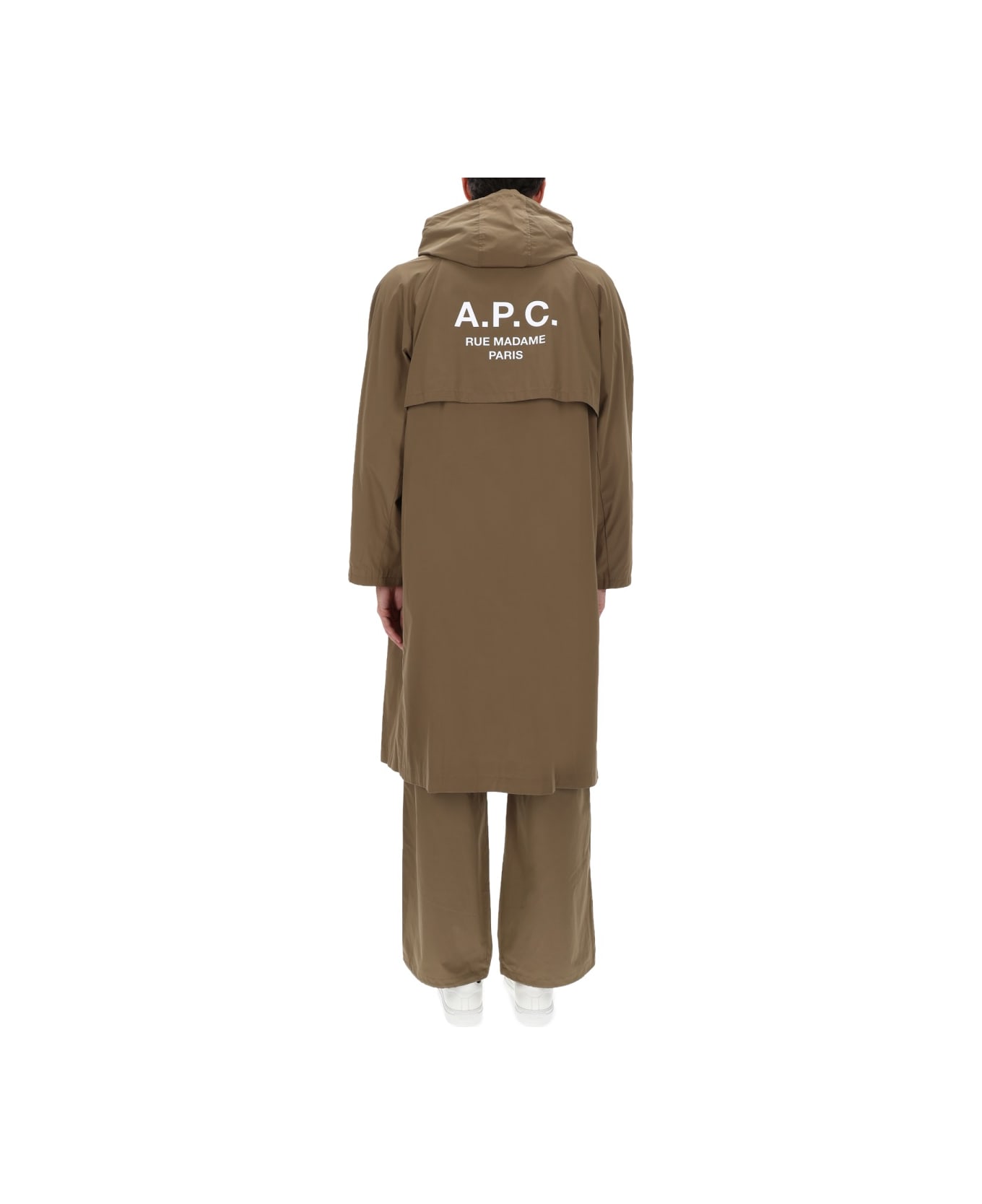 A.P.C. Hooded Trench Coat - BROWN