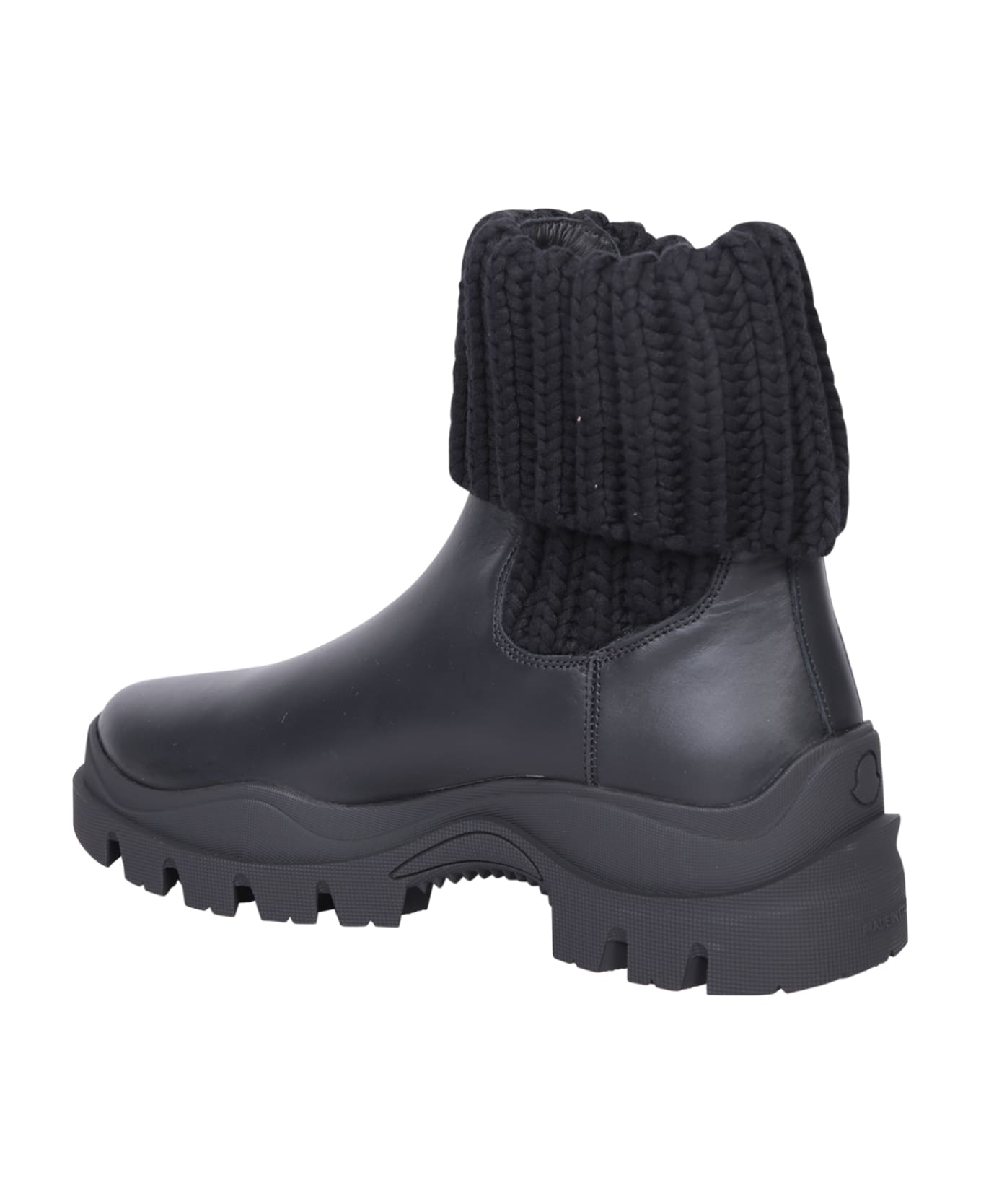 Moncler Larue Cuff Black Ankle Boots - Black ブーツ