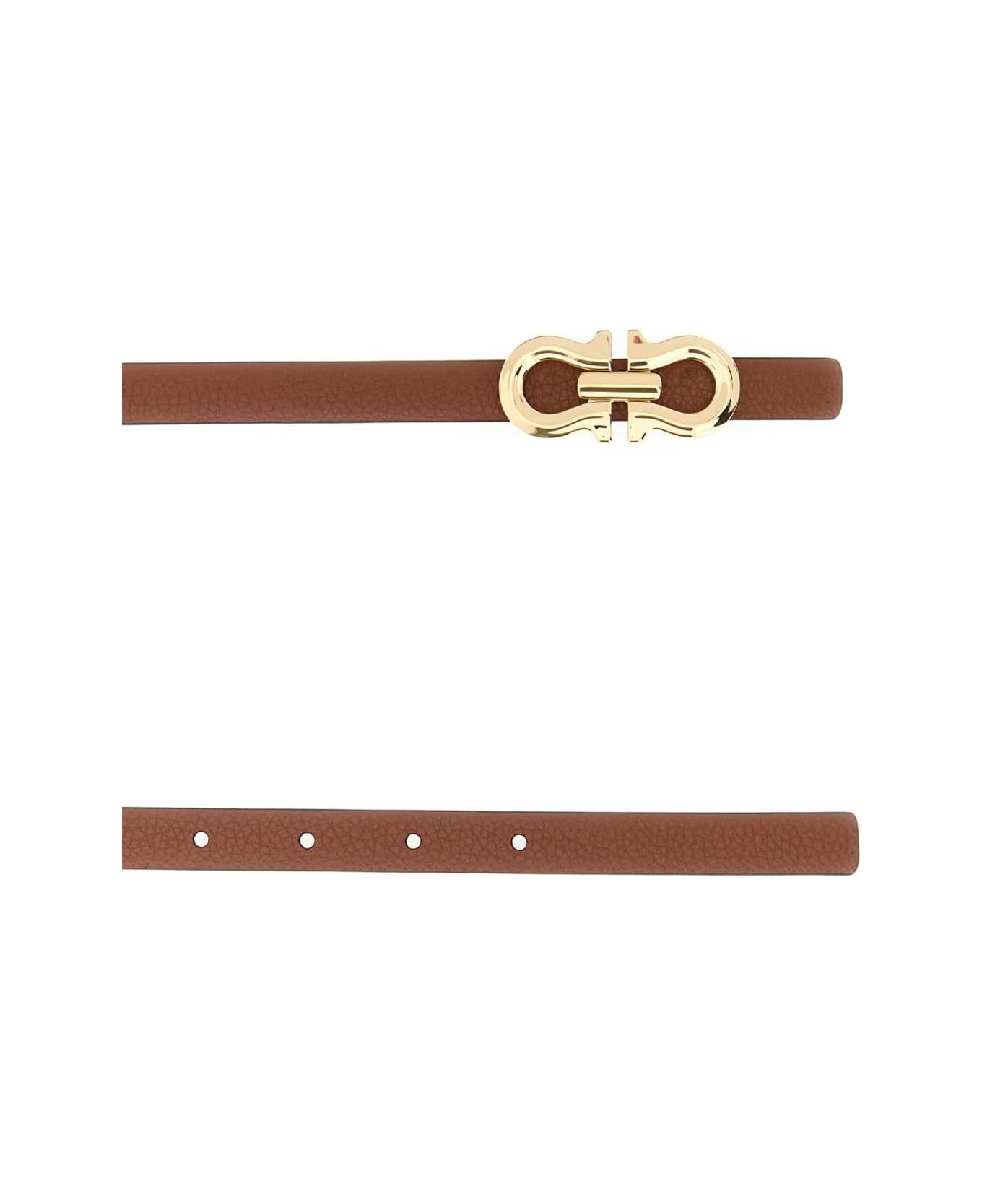 Ferragamo Caramel Leather Reversible Belt - NEWCOGNACNERO