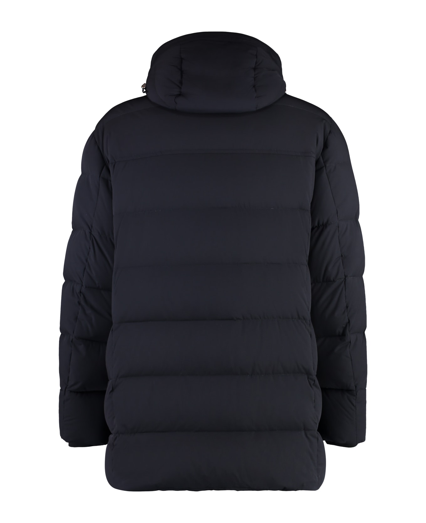 Moorer Gorner Hooded Techno Fabric Down Jacket - blue
