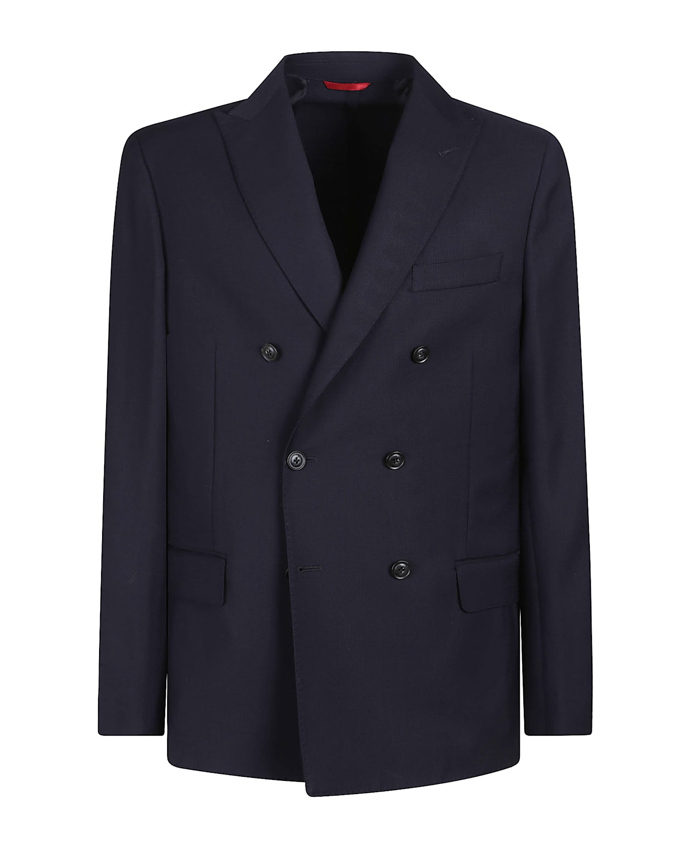 Fay Deconstructed Double-breasted Jacket - Blu Denim