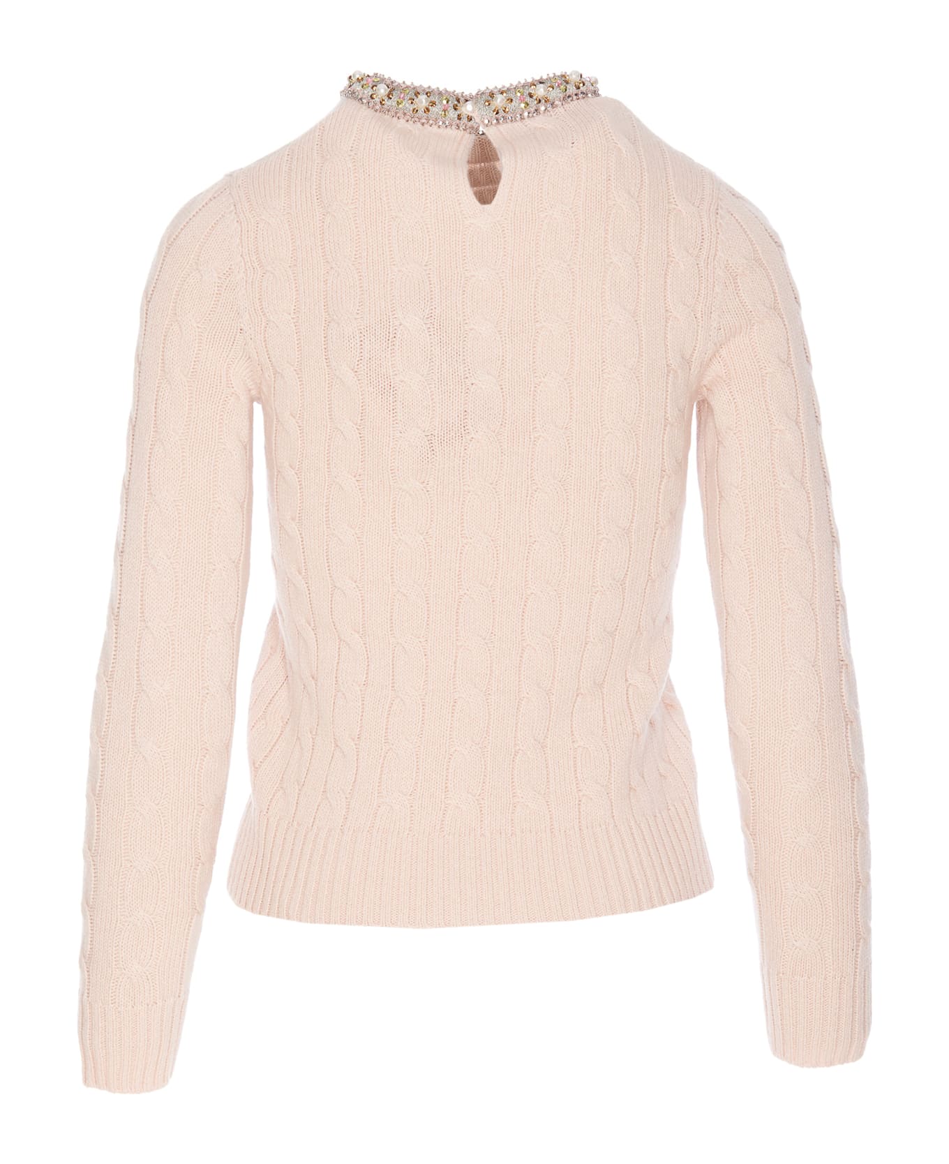 Valentino Garavani Embroidered Wool Sweater - Pink