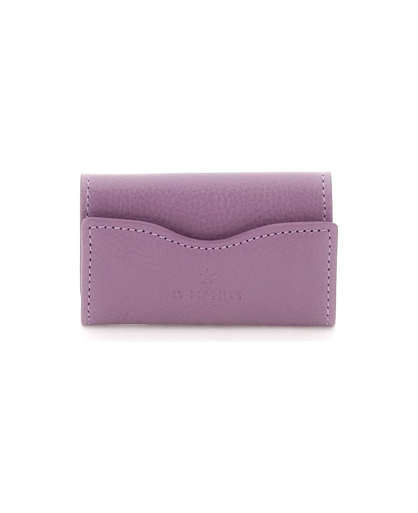 Il Bisonte Leather Key Holder - GLICINE (Purple)