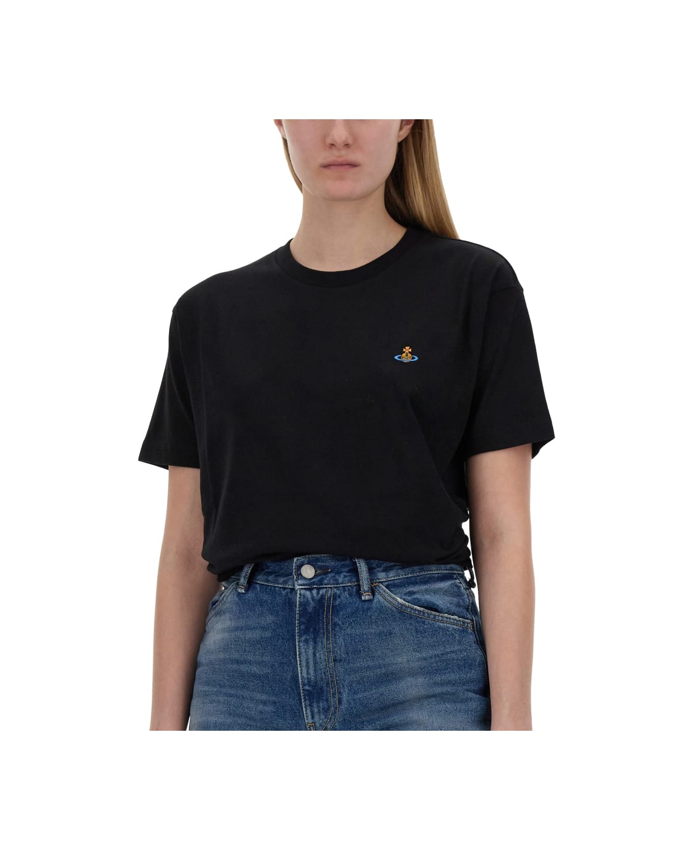 Vivienne Westwood Orb Logo T-shirt - BLACK