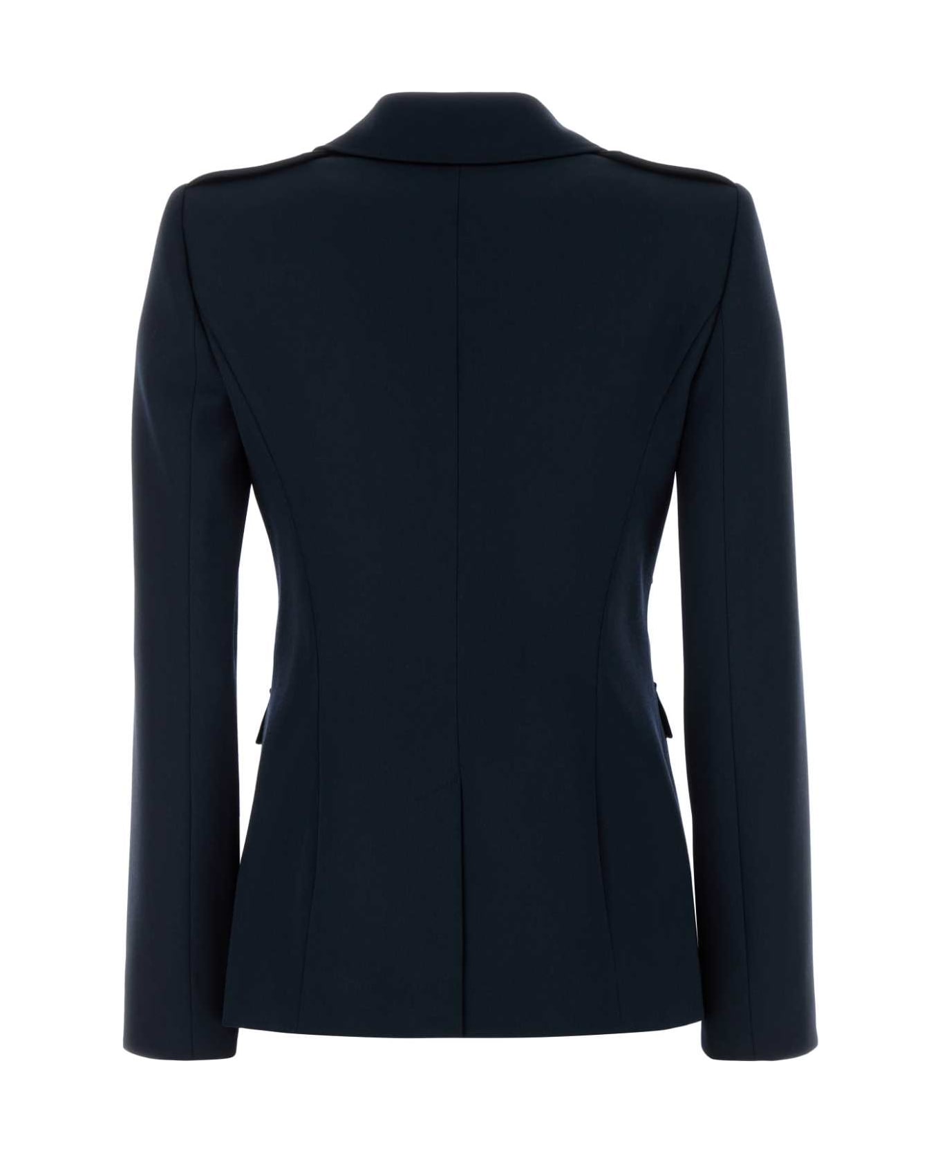 Alexander McQueen Navy Blue Wool Blazer - NAVY