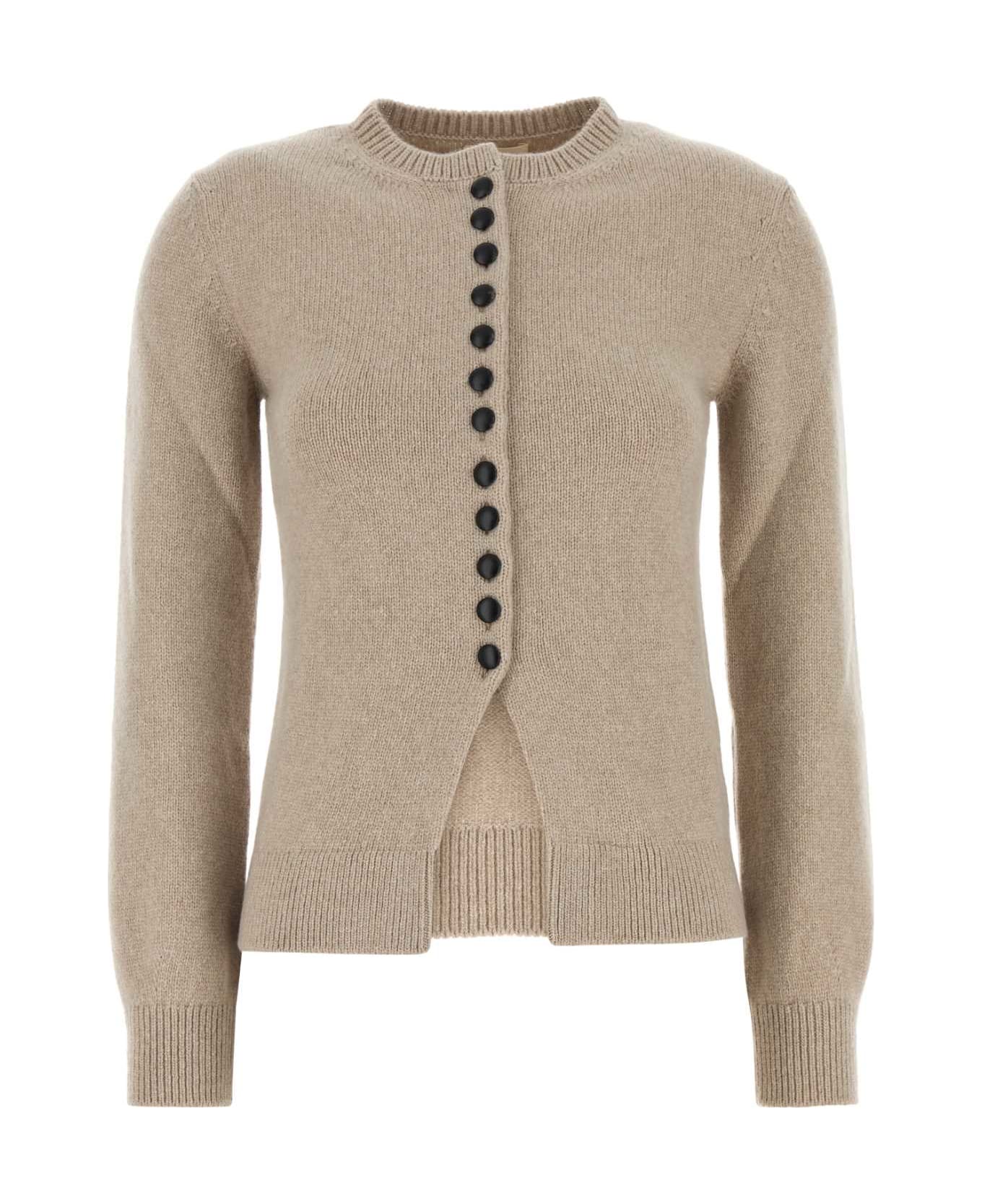 Khaite Cappuccino Cashmere Josette Cardigan - PUTTY