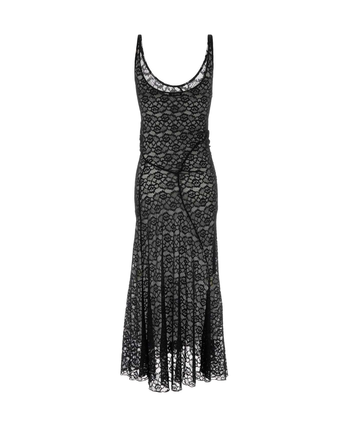 Gimaguas Black Lace Florence Dress - BLACK