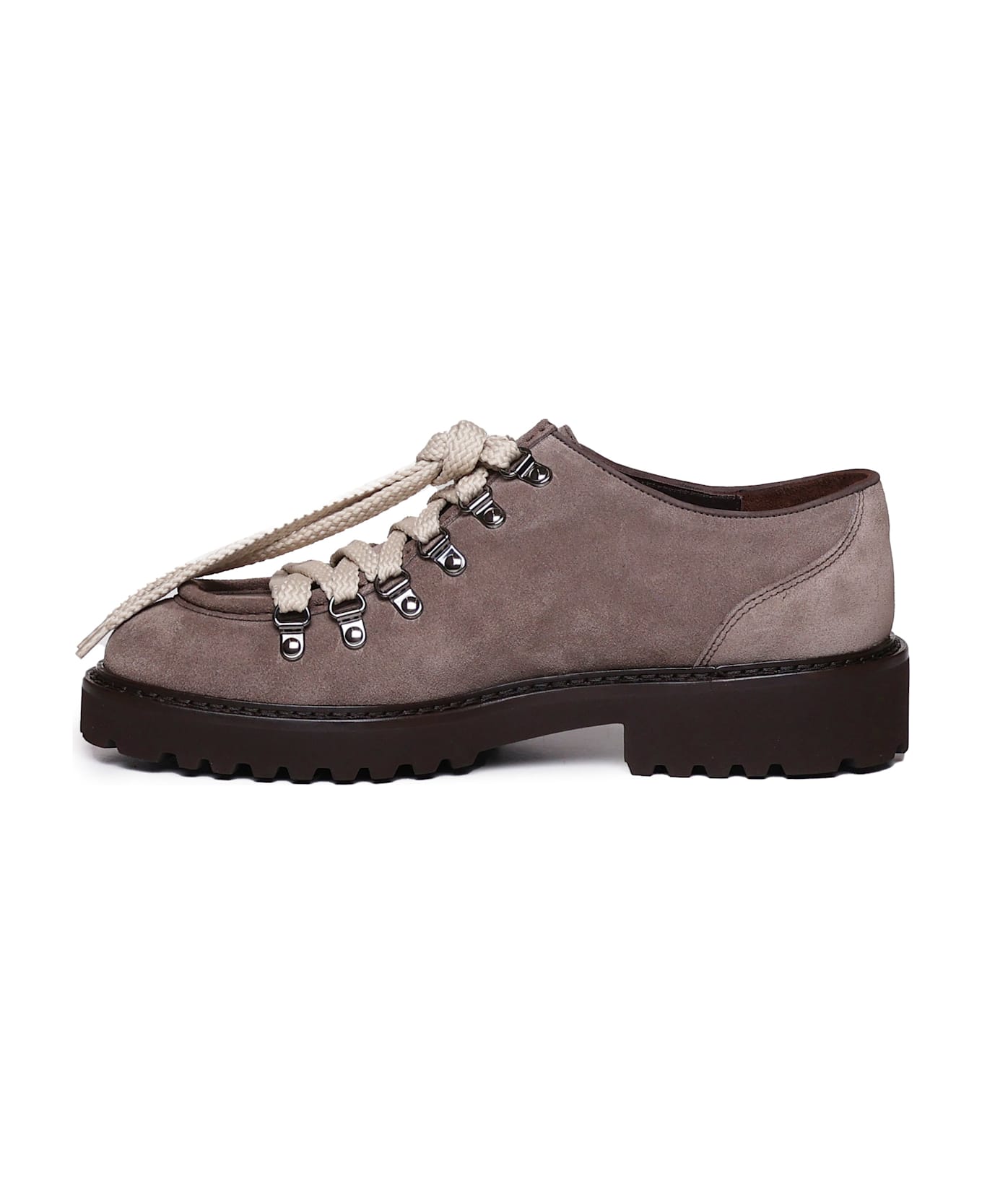 Doucal's Graphite Leather Lace-ups - Brown