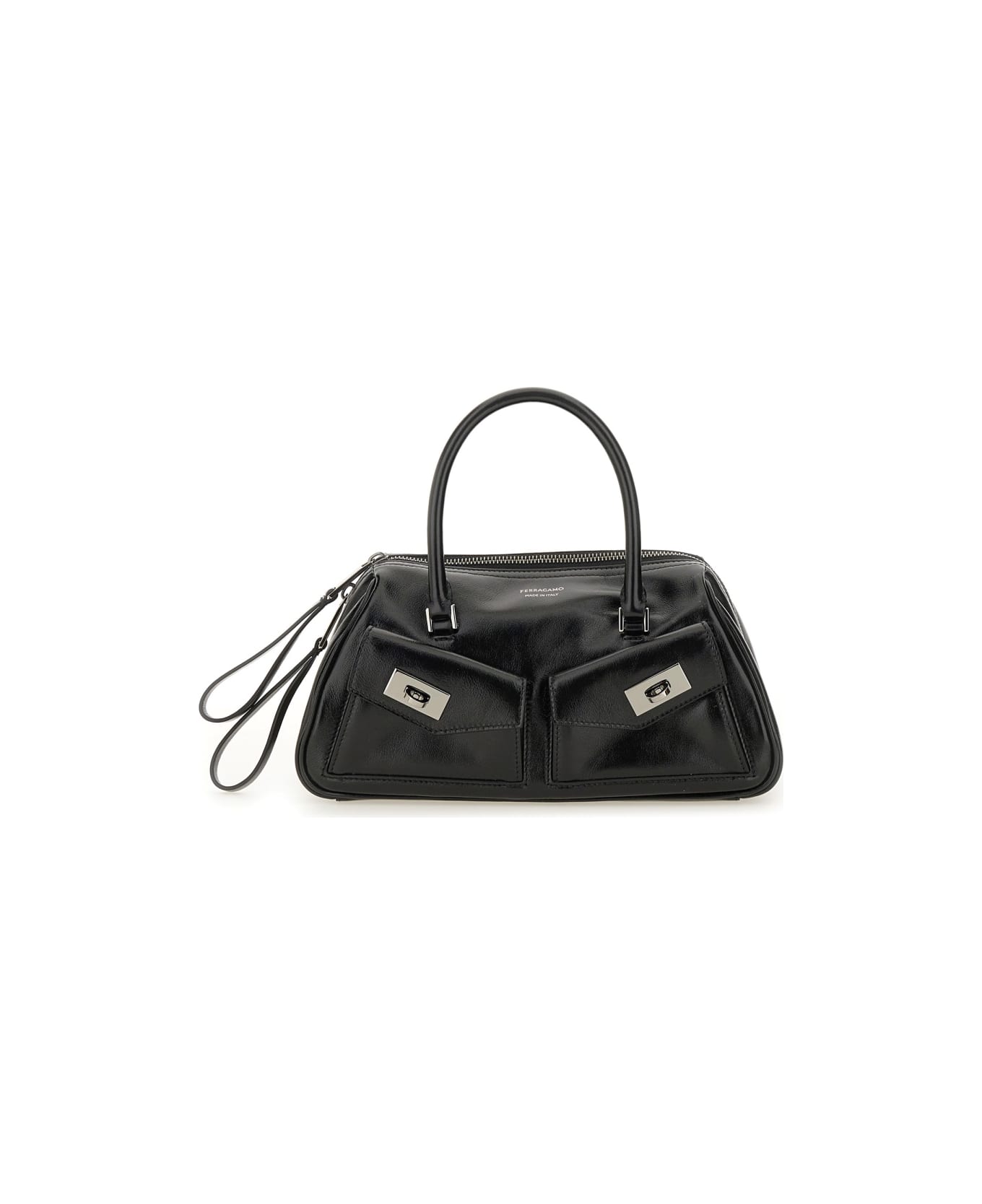 Ferragamo Small "bowling Multipocket" Bag - BLACK