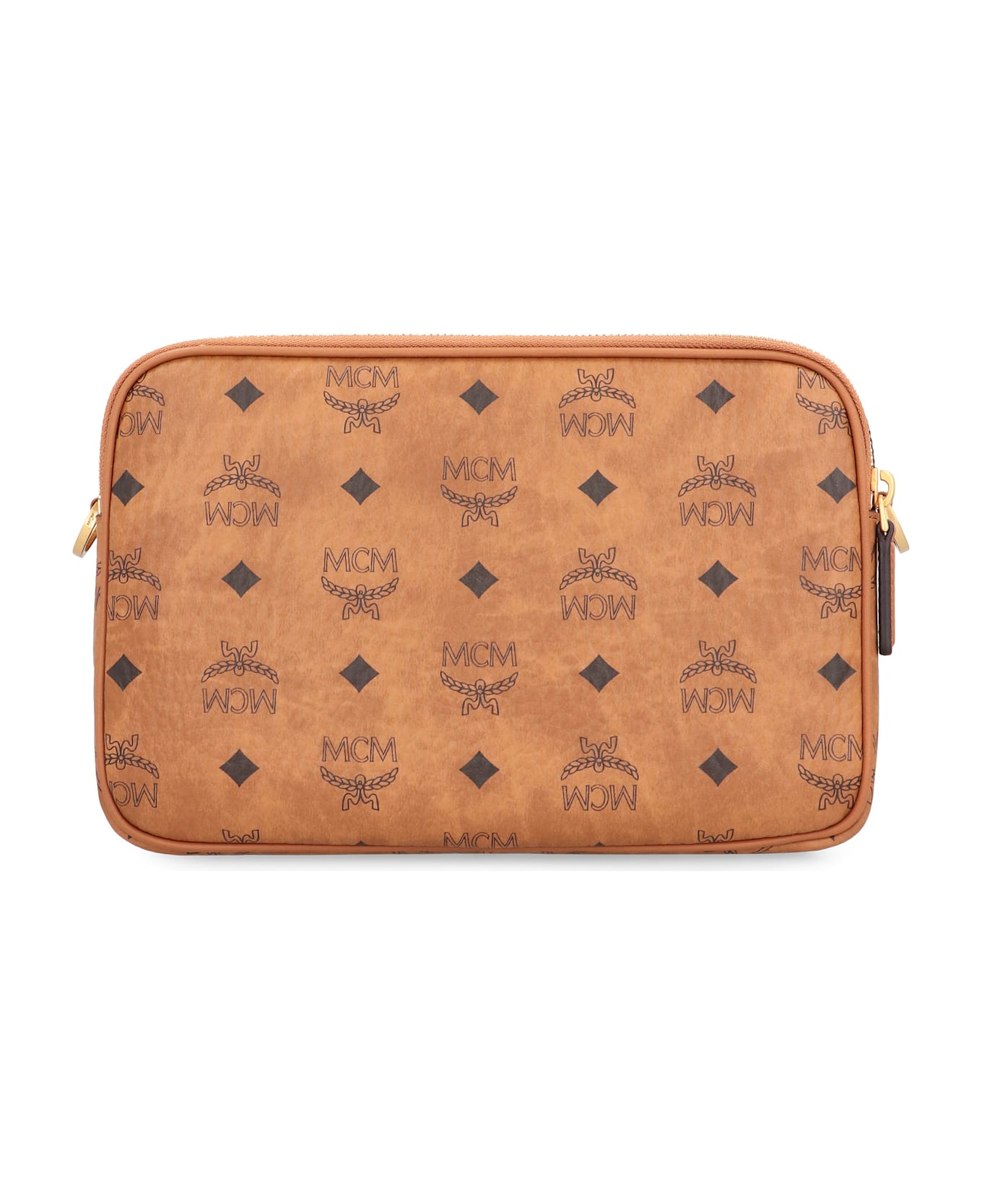 MCM Diamond Canvas Camera Bag - brown