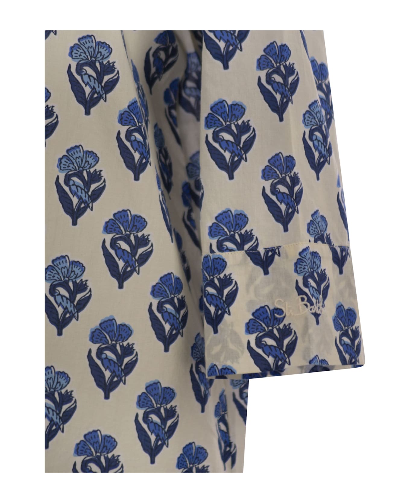 MC2 Saint Barth Macha - Cotton Tunic Dress - White/blue