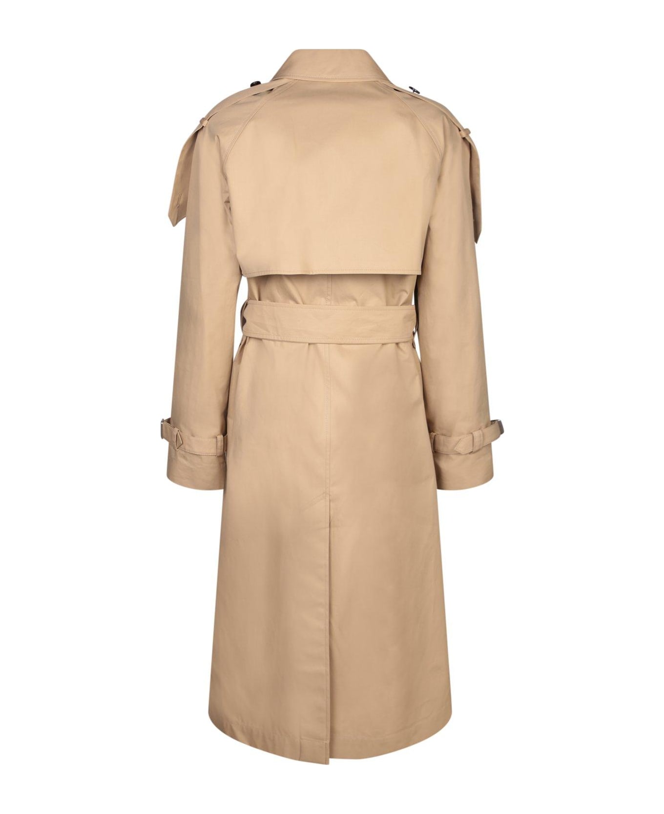 Burberry Gabardine Double-breasted Belted Trench Coat - Flax