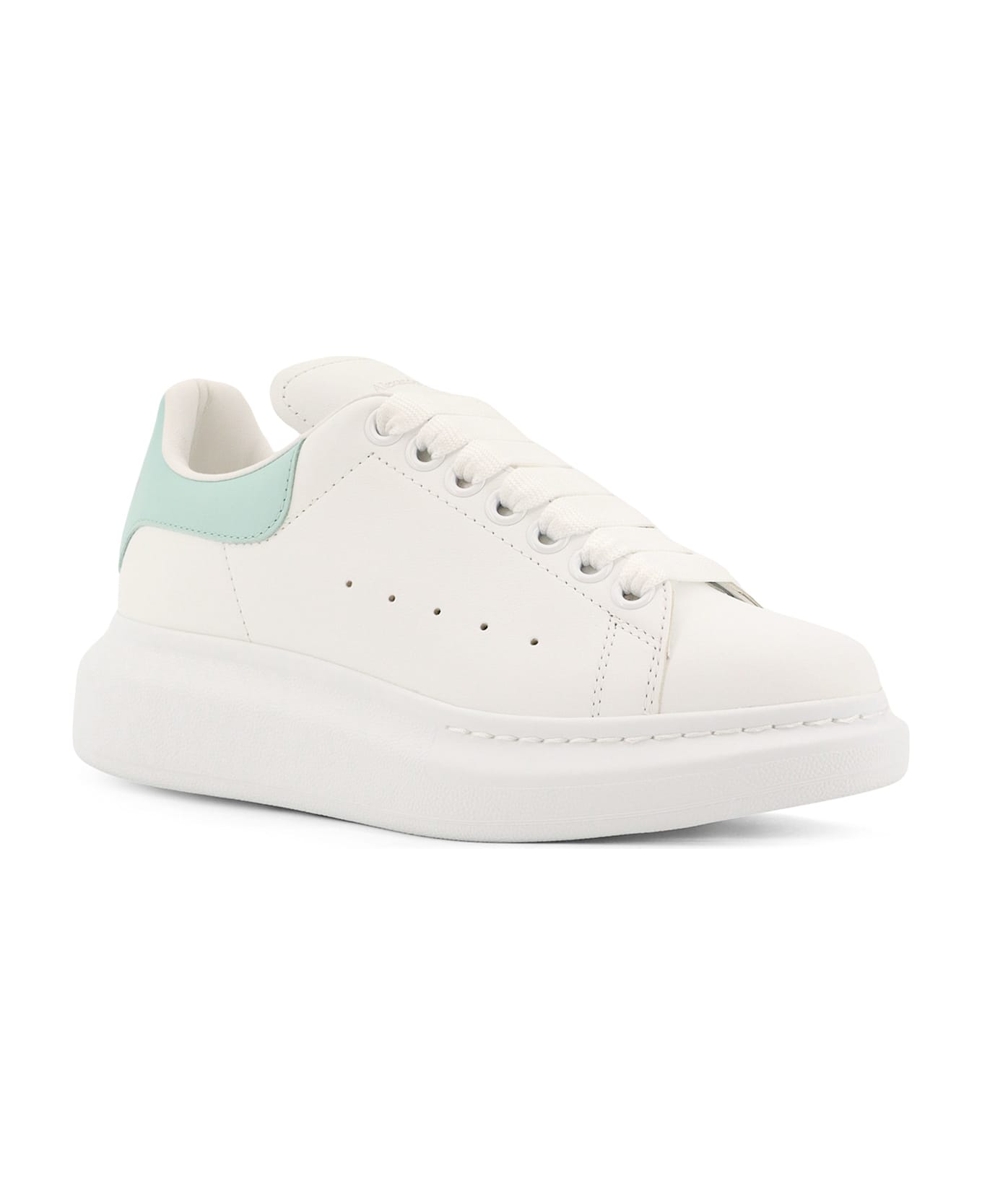 Alexander McQueen Larry Leather Low-top Sneakers - White