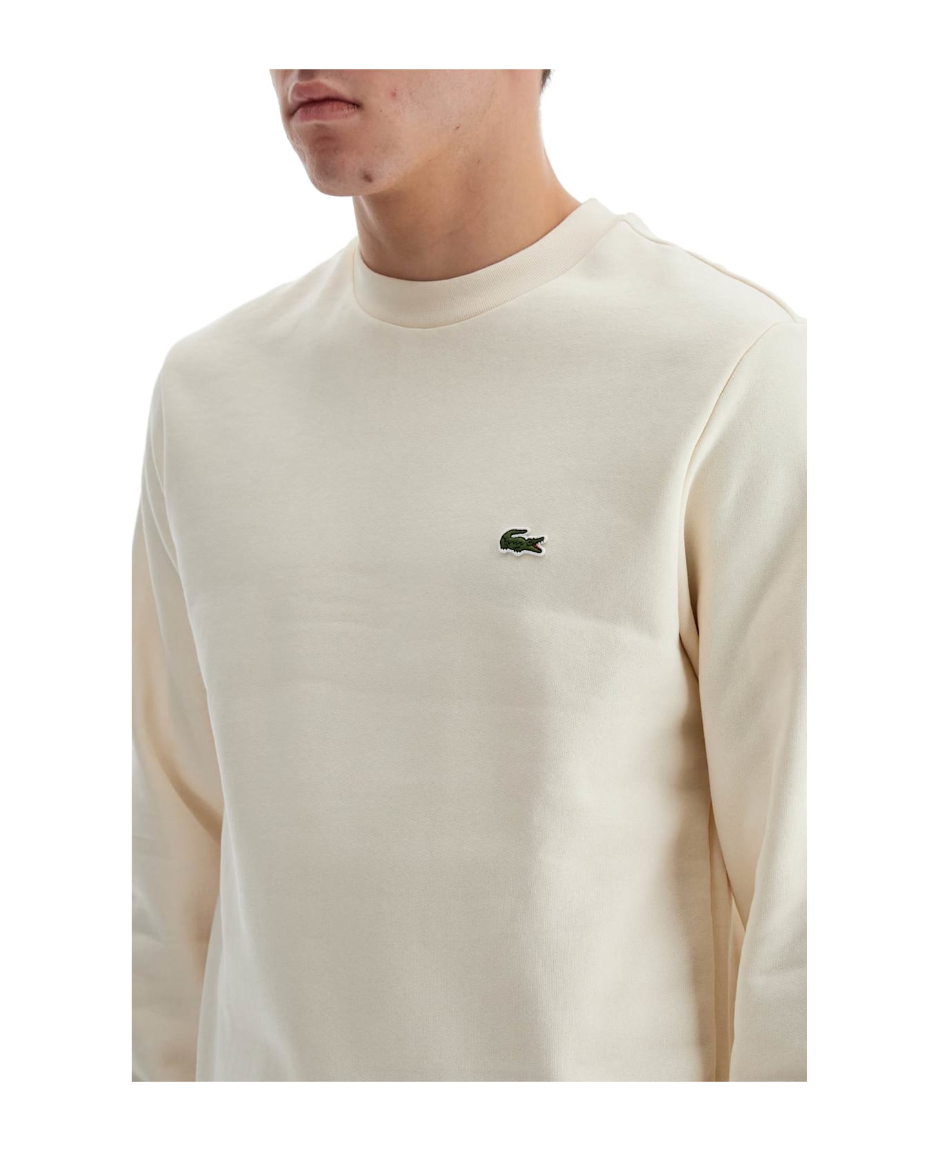 Lacoste Classic Fit Crewneck Sweatshirt - PANNA (White)