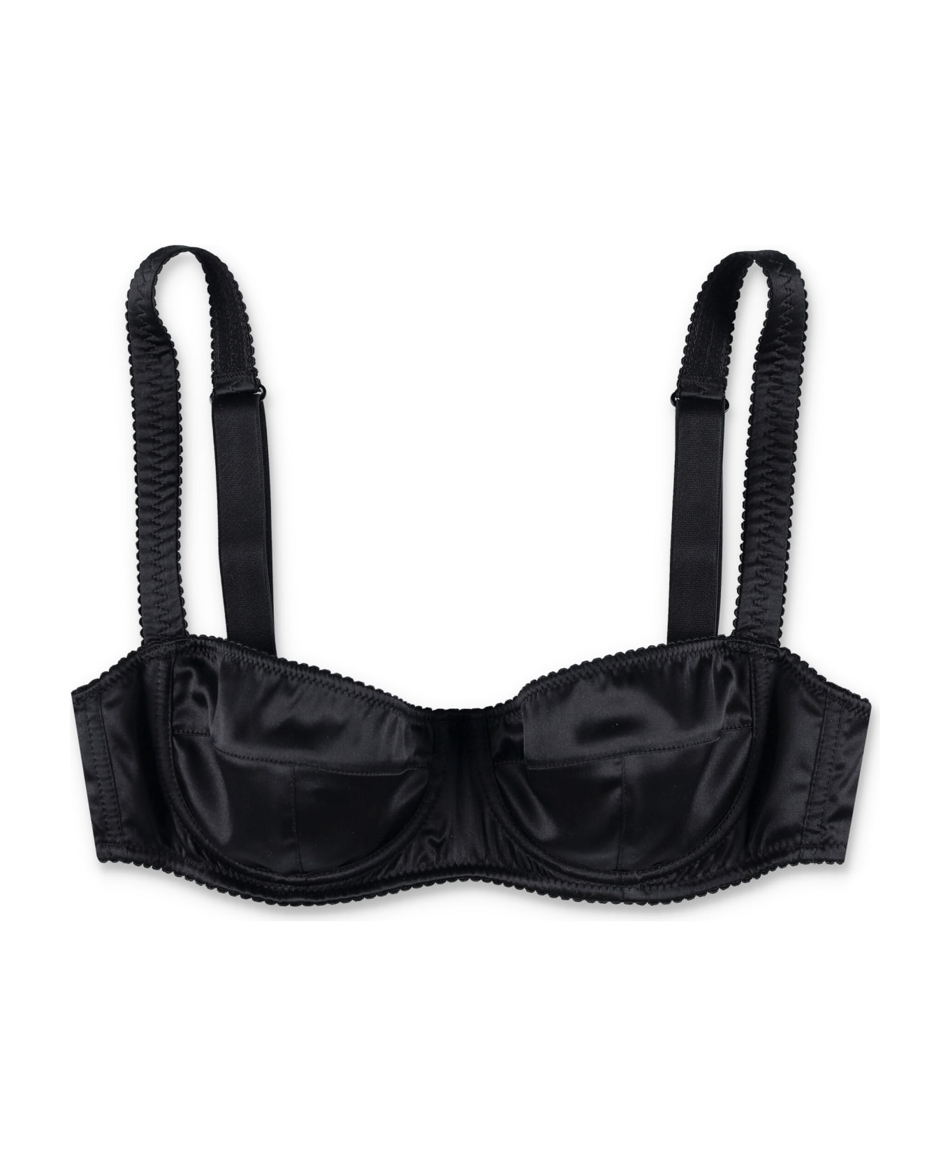 Dolce & Gabbana Satin Balconette Bra - BLACK