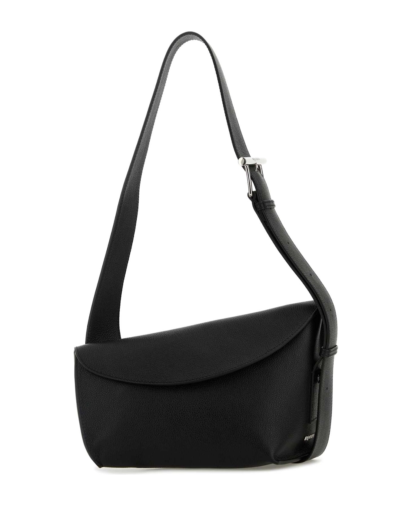Alexander McQueen Black Large Sling T-bar Crossbody Bag - BLACKSILVER