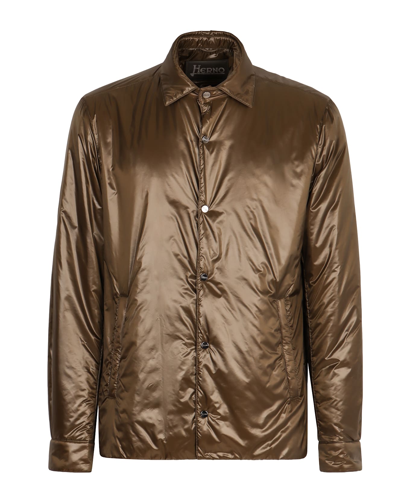 Herno Techno Fabric Padded Jacket - brown