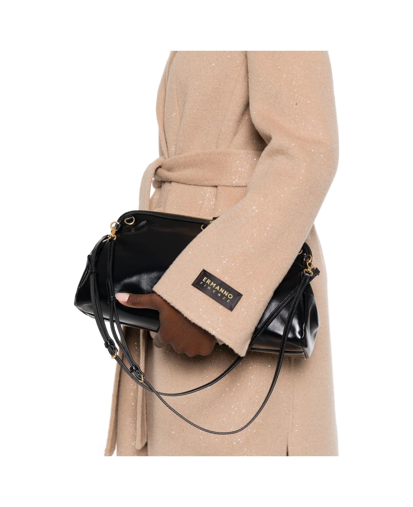 Ermanno Firenze Belted Long Coat - Dove Grey