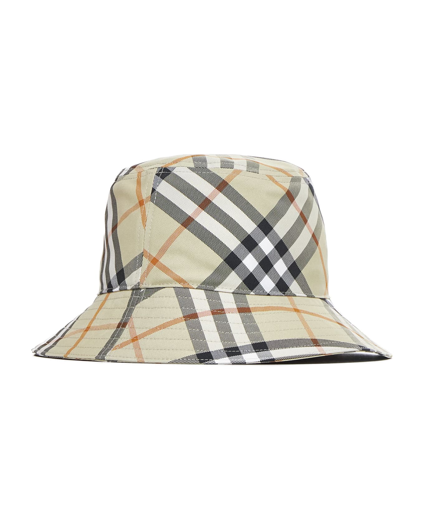 Burberry 
check
 Light Green Polyester Hat - Light Sage Ip Check