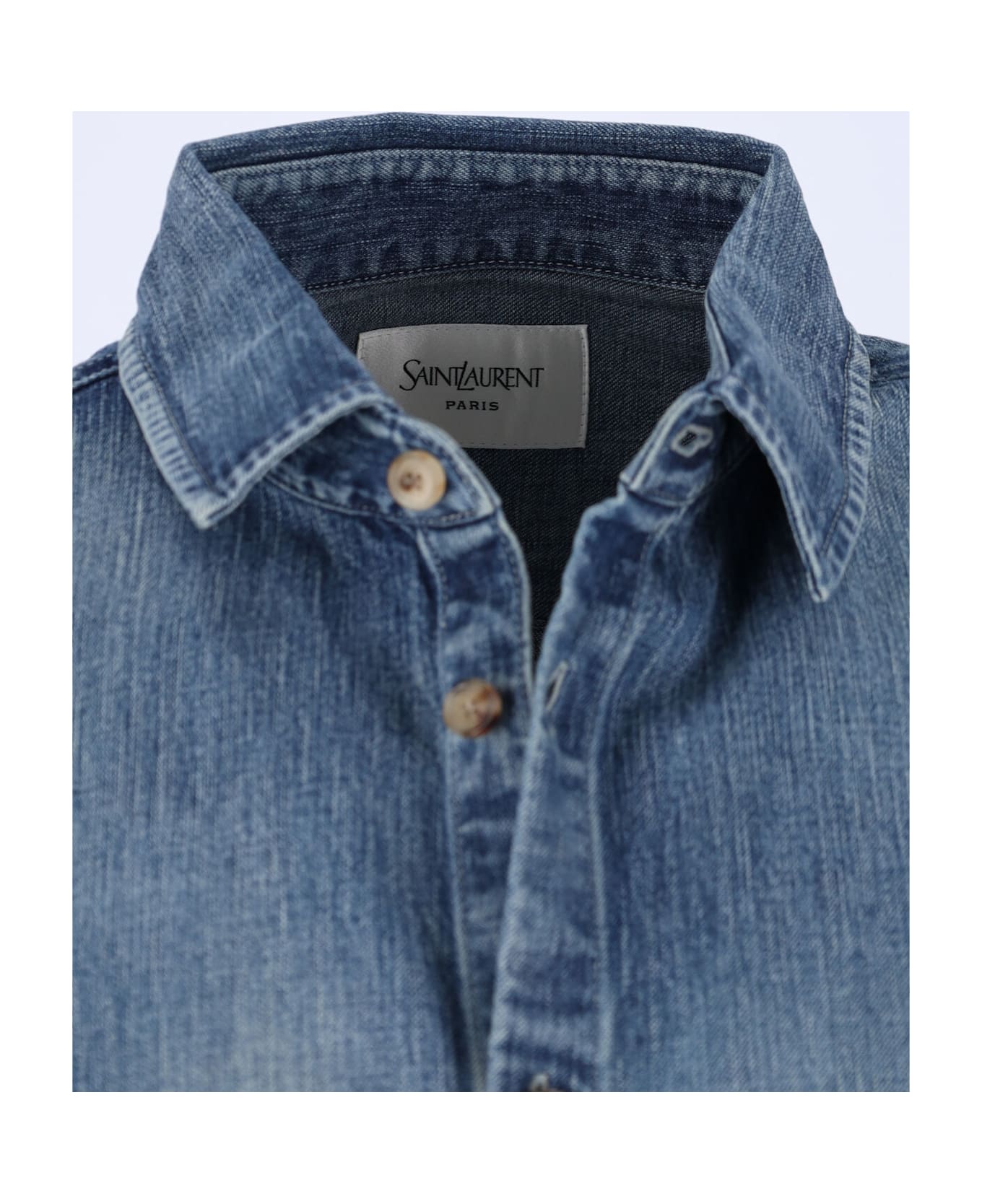 Saint Laurent 
cassandre
 Denim Shirt - Blue