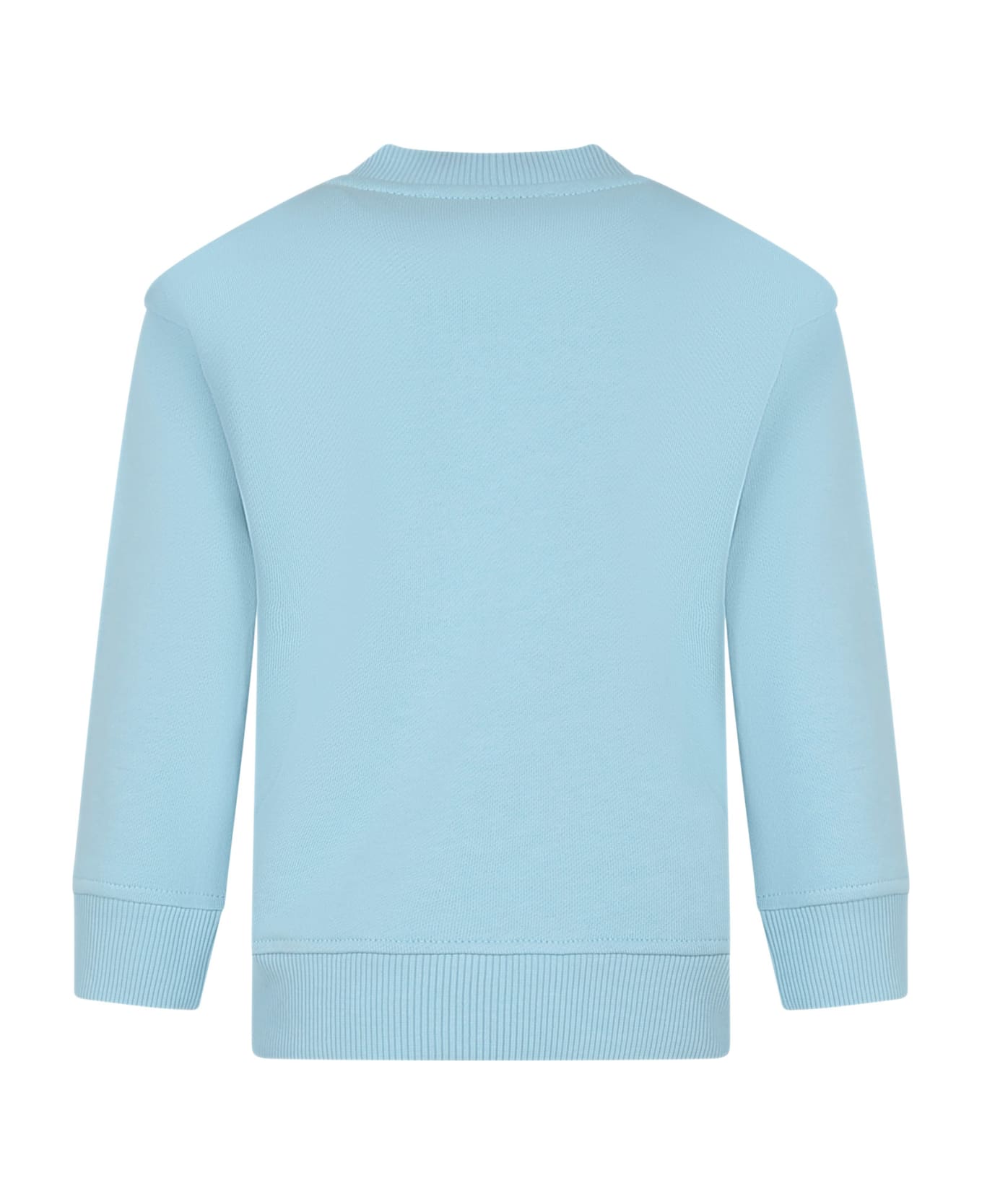 Emporio Armani Sky Blue Sweatshirt For Boy With The Smurfs - Light Blue