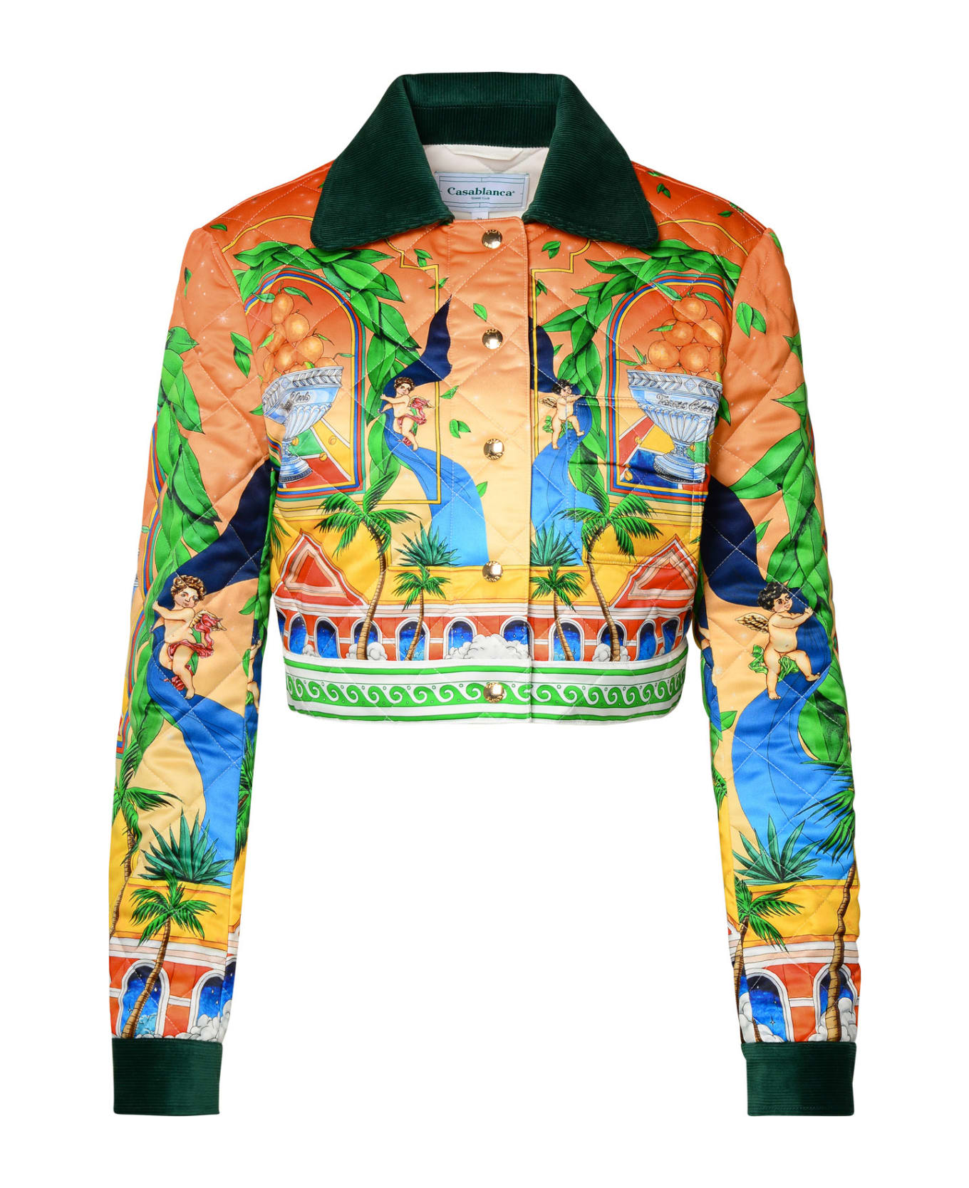Casablanca Multicolor Polyester Jacket - ORANGE/GREEN