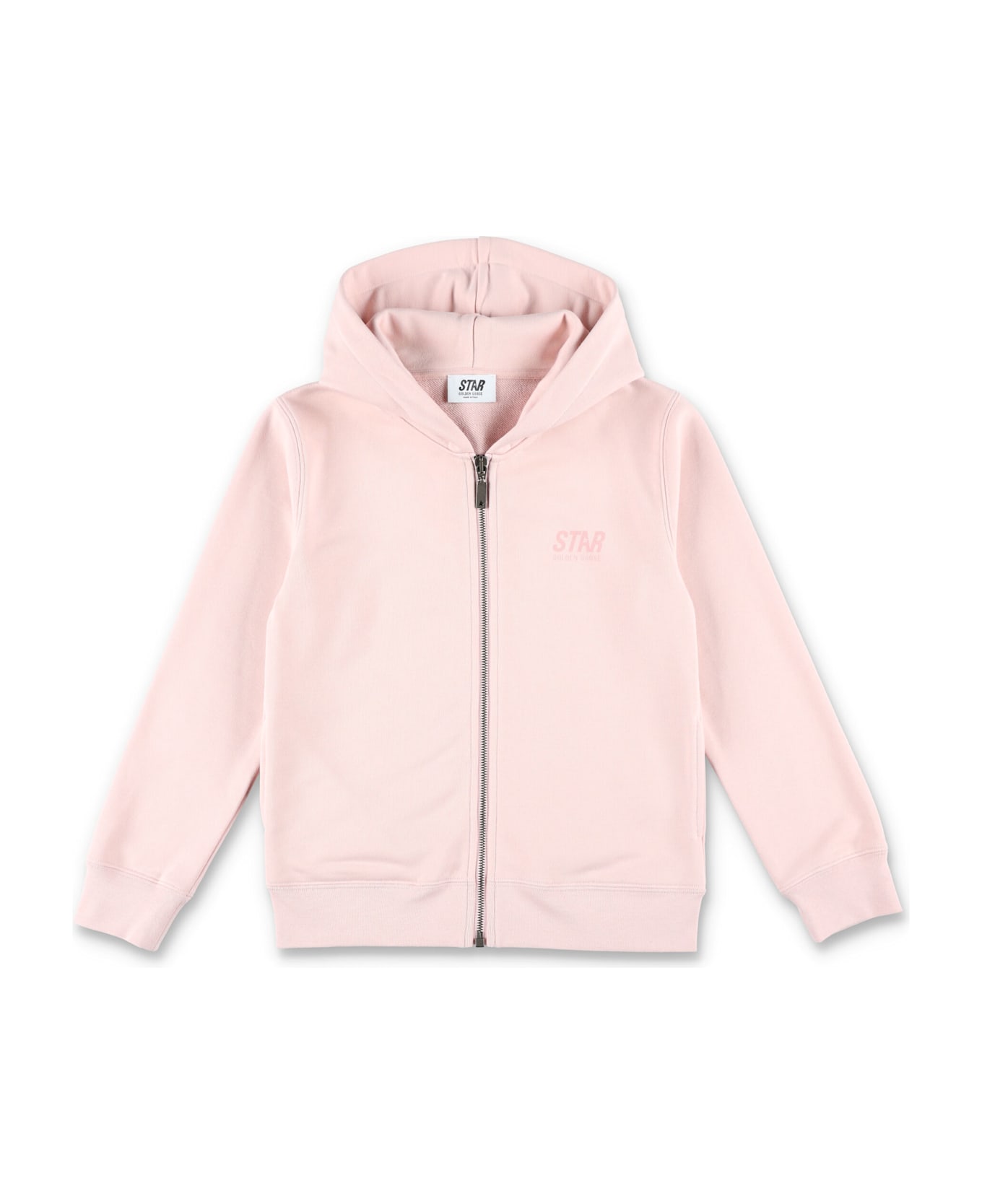 Golden Goose Kid - Logo Zip-up Hoodie - SEPIA ROSE