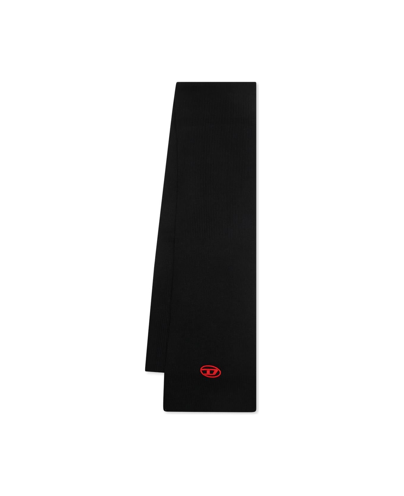 Diesel Black Scarf For Kids With Logo - Black