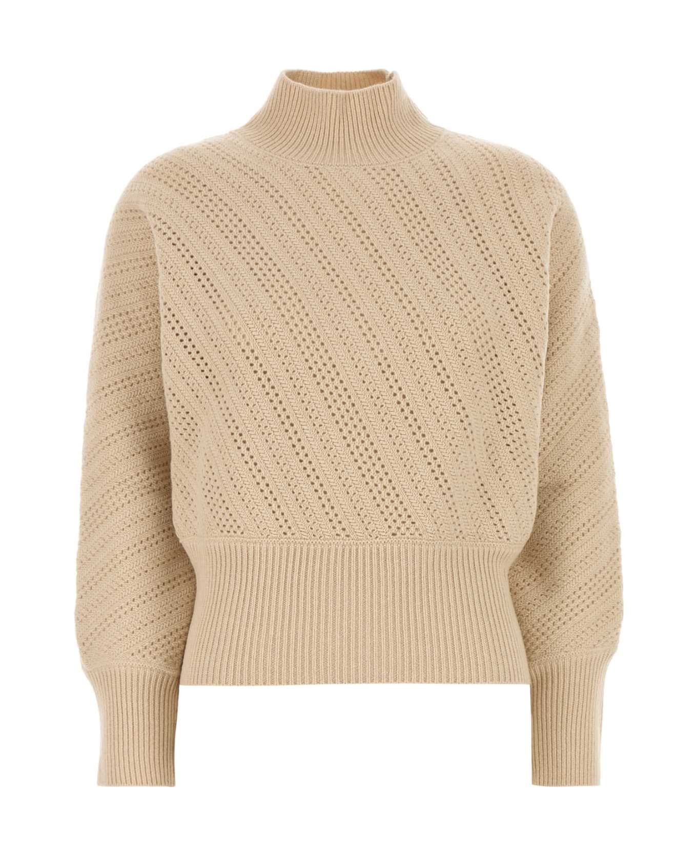 Fendi Beige Wool Blend Sweater - SAND-25