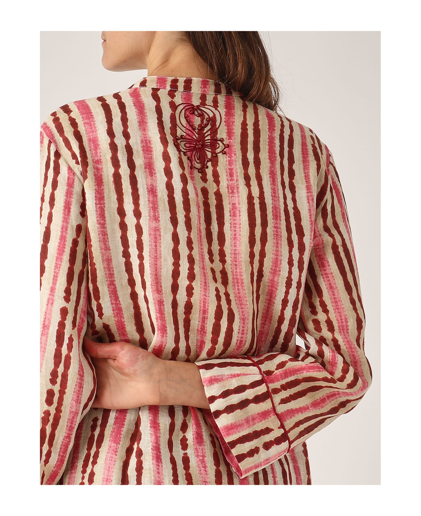 Malìparmi Camicia Caftano Shirt - ROSA-BEIGE