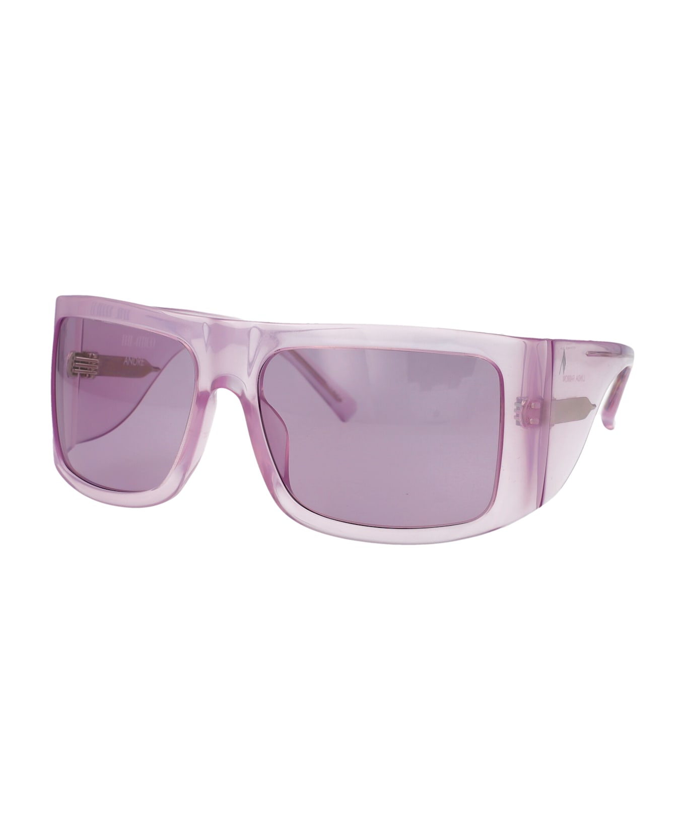 The Attico Andre Sunglasses - PINK/SILVER/PINK