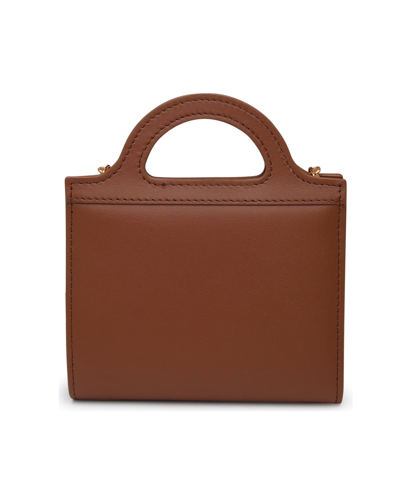 Marni Brown Leather Card Holder - Brown
