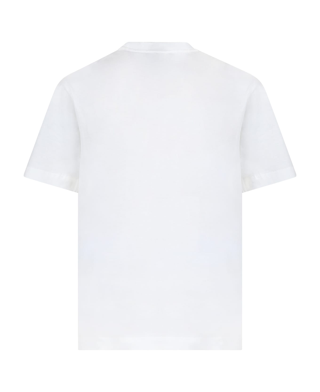 Armani Collezioni White T-shirt For Boy With Eagle - White