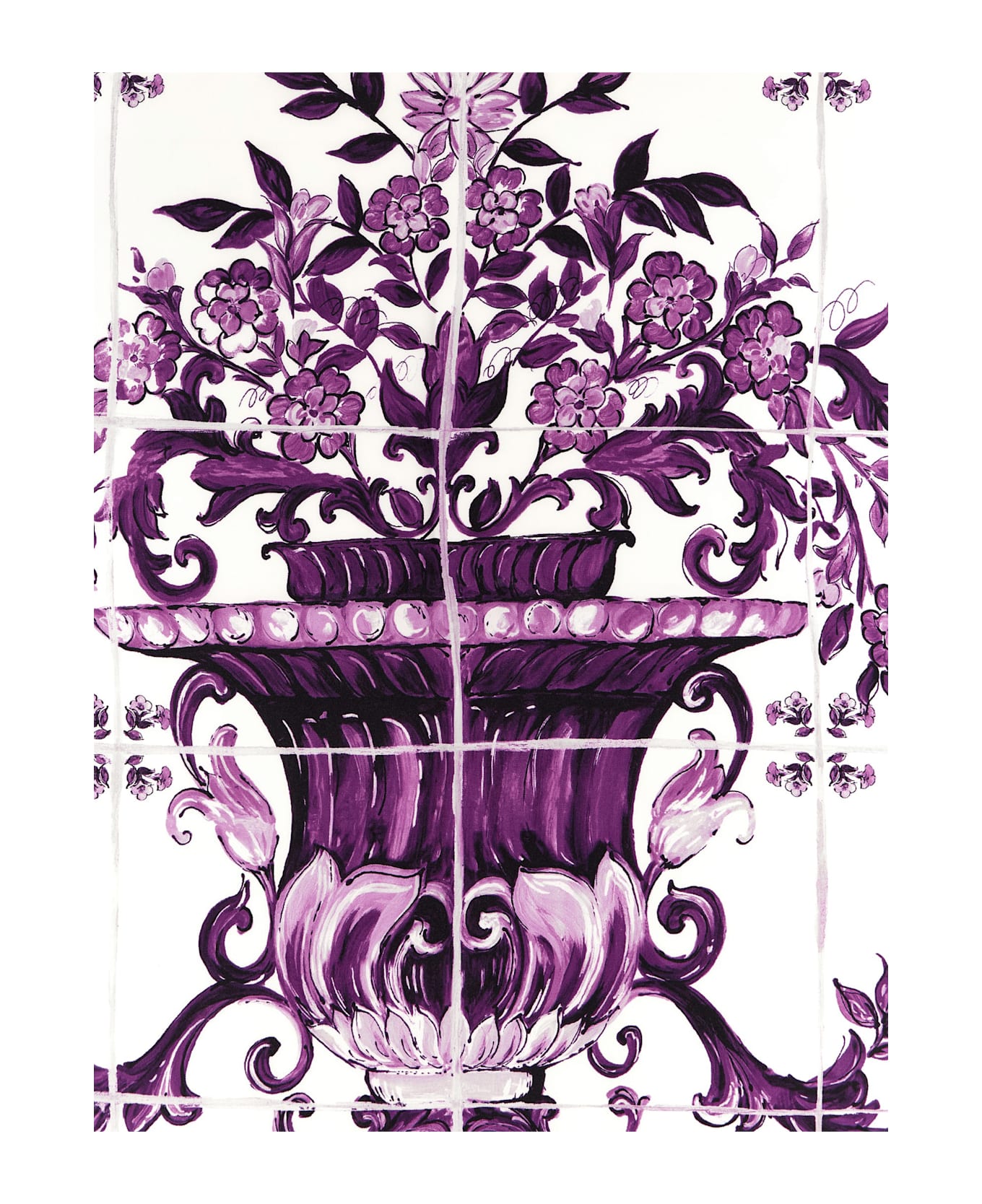 Dolce 
Gabbana 
maiolica
 Print Scarf - Purple