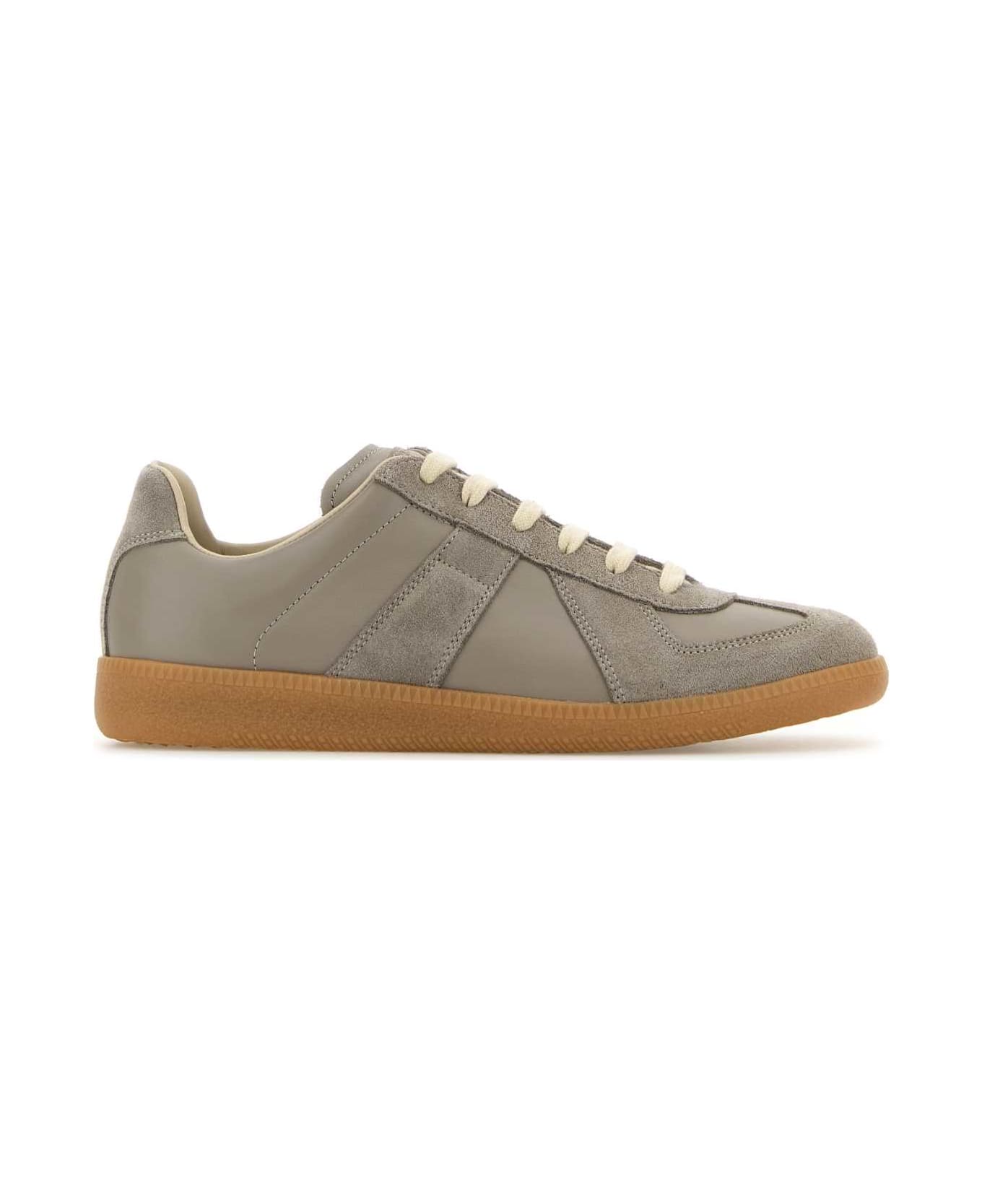 Maison Margiela Dove Grey Leather Replica Sneakers - BIRDY