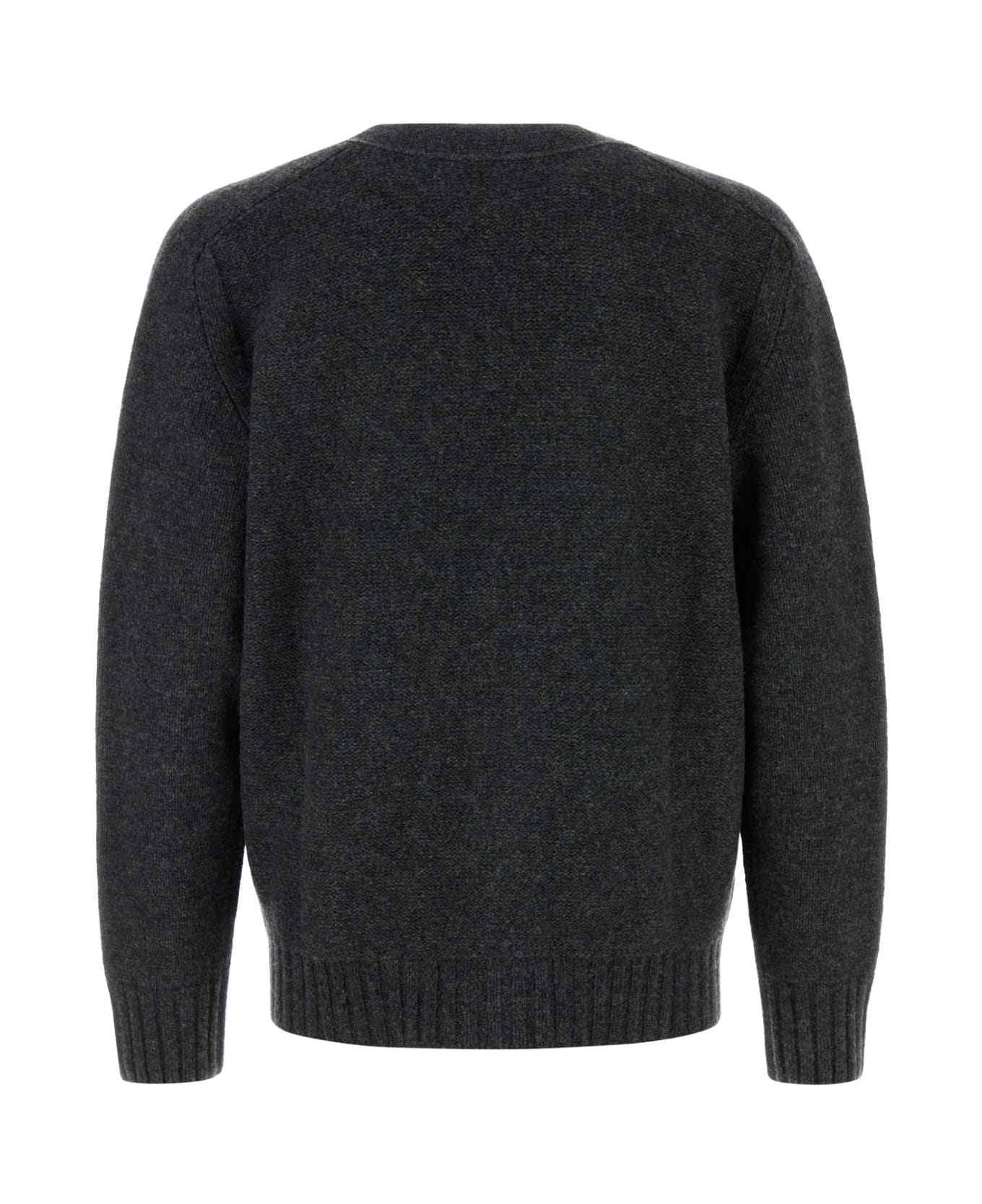 Bottega Veneta Charcoal Wool Cardigan - ANTHRACITE