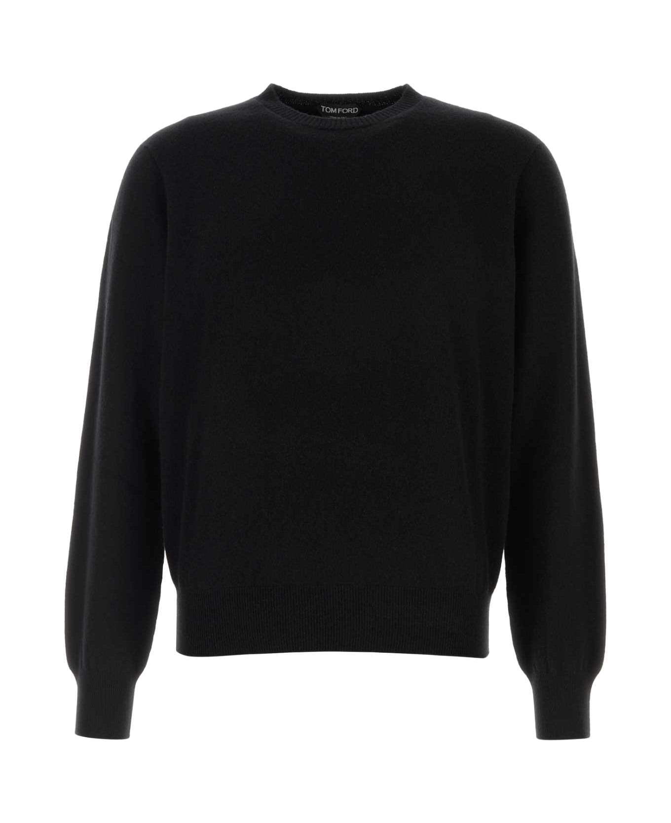 Tom Ford Black Cashmere Sweater - BLACK