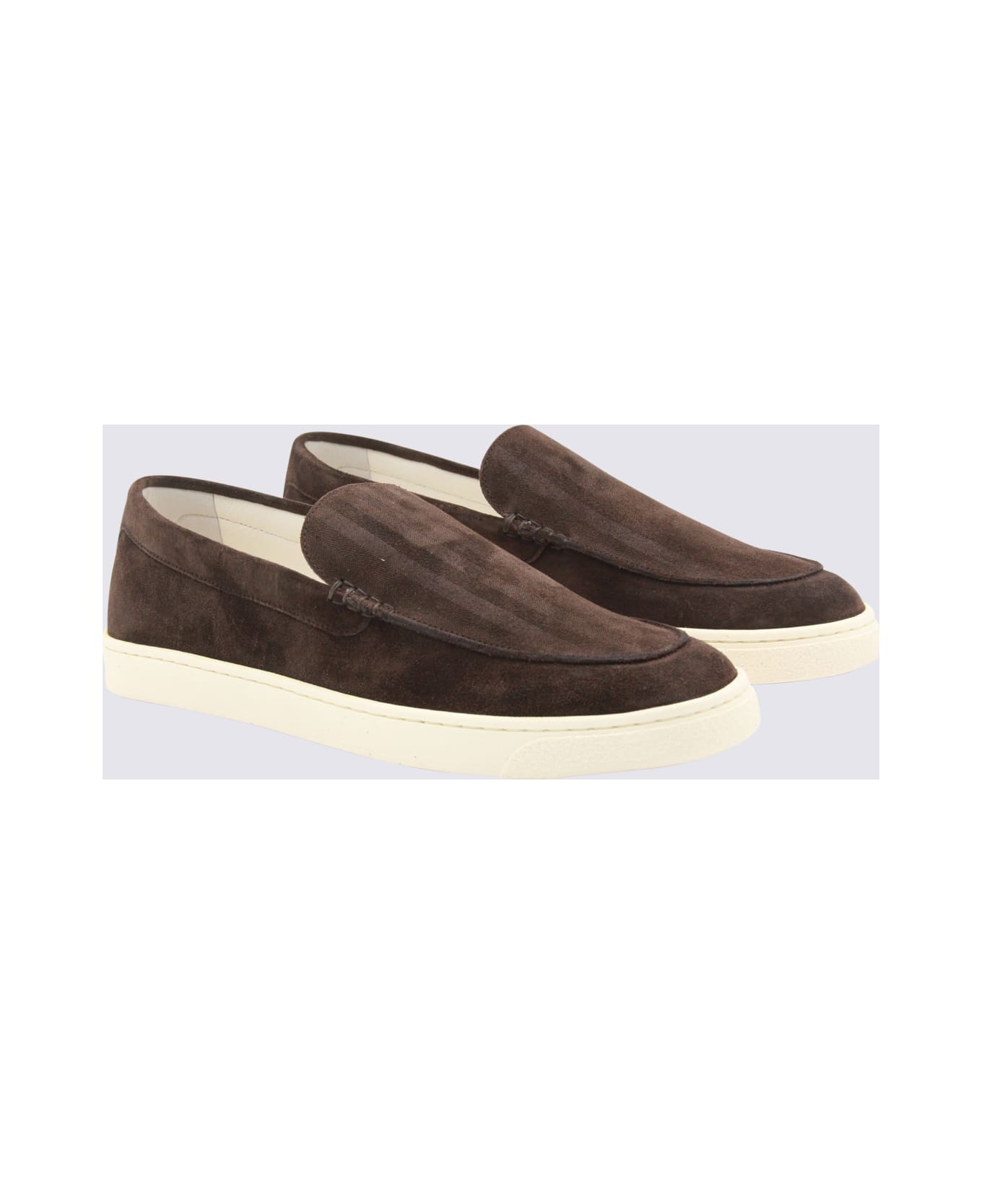 Brunello Cucinelli Dark Brown Leather Loafers - Brown