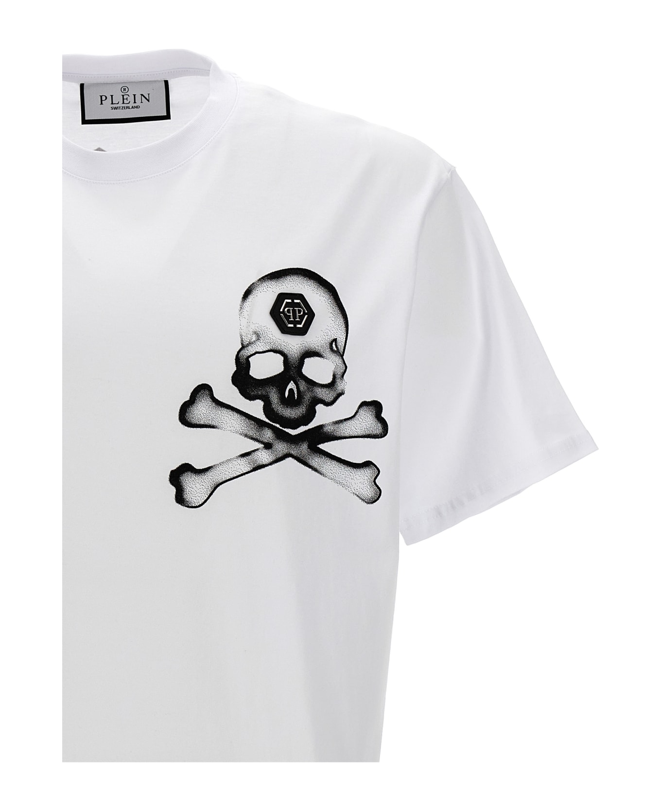 Philipp Plein 'gothic Plein' T-shirt - White/Black