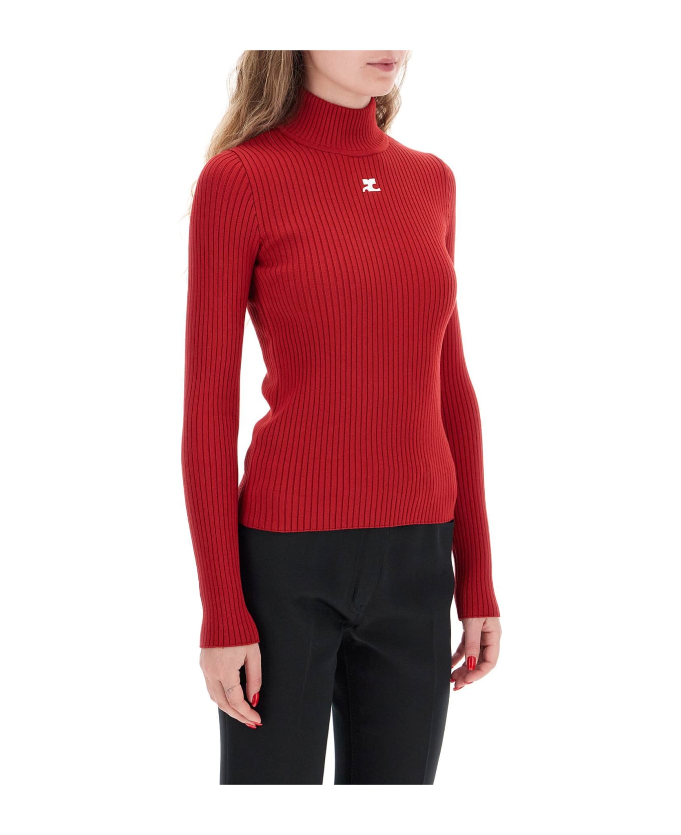 Courrèges Knitwear In Red Viscose
