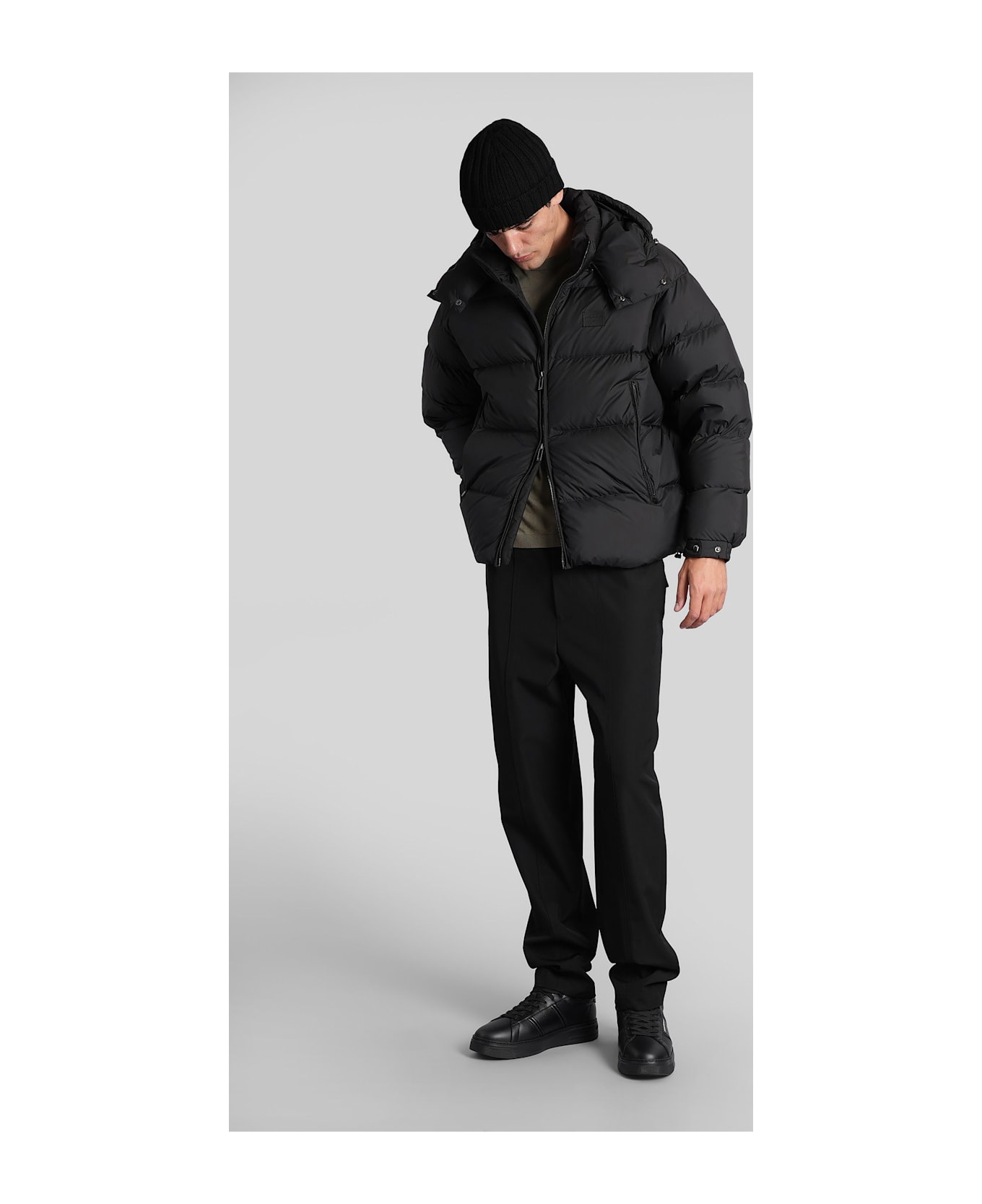 Emporio Armani Puffer In Black Polyester - black