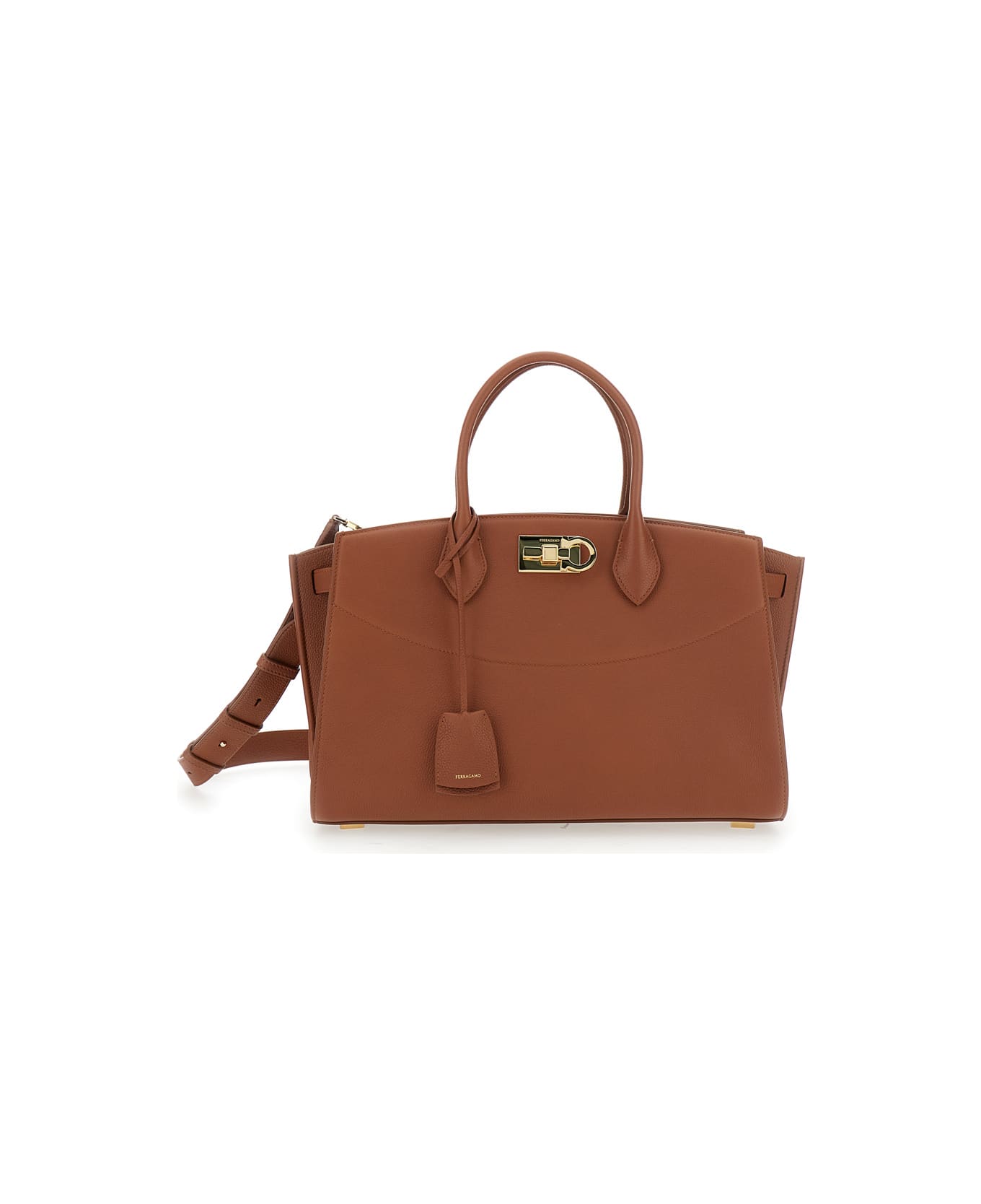 Ferragamo St Soft L Nw Top Handle Measurement 36,0x16,5x24,0 - Brown