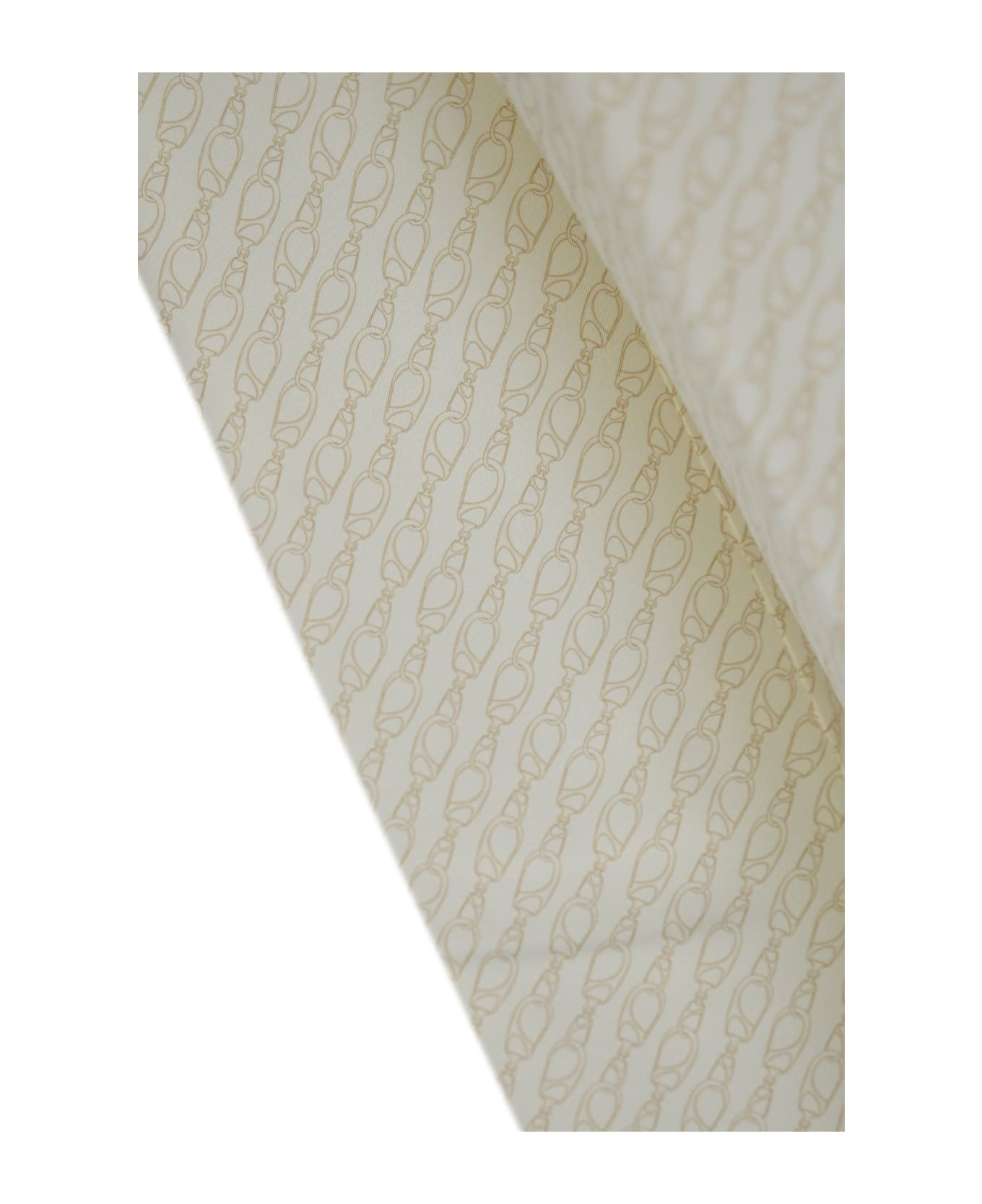 Herno Trousers With Silk Print - Panna