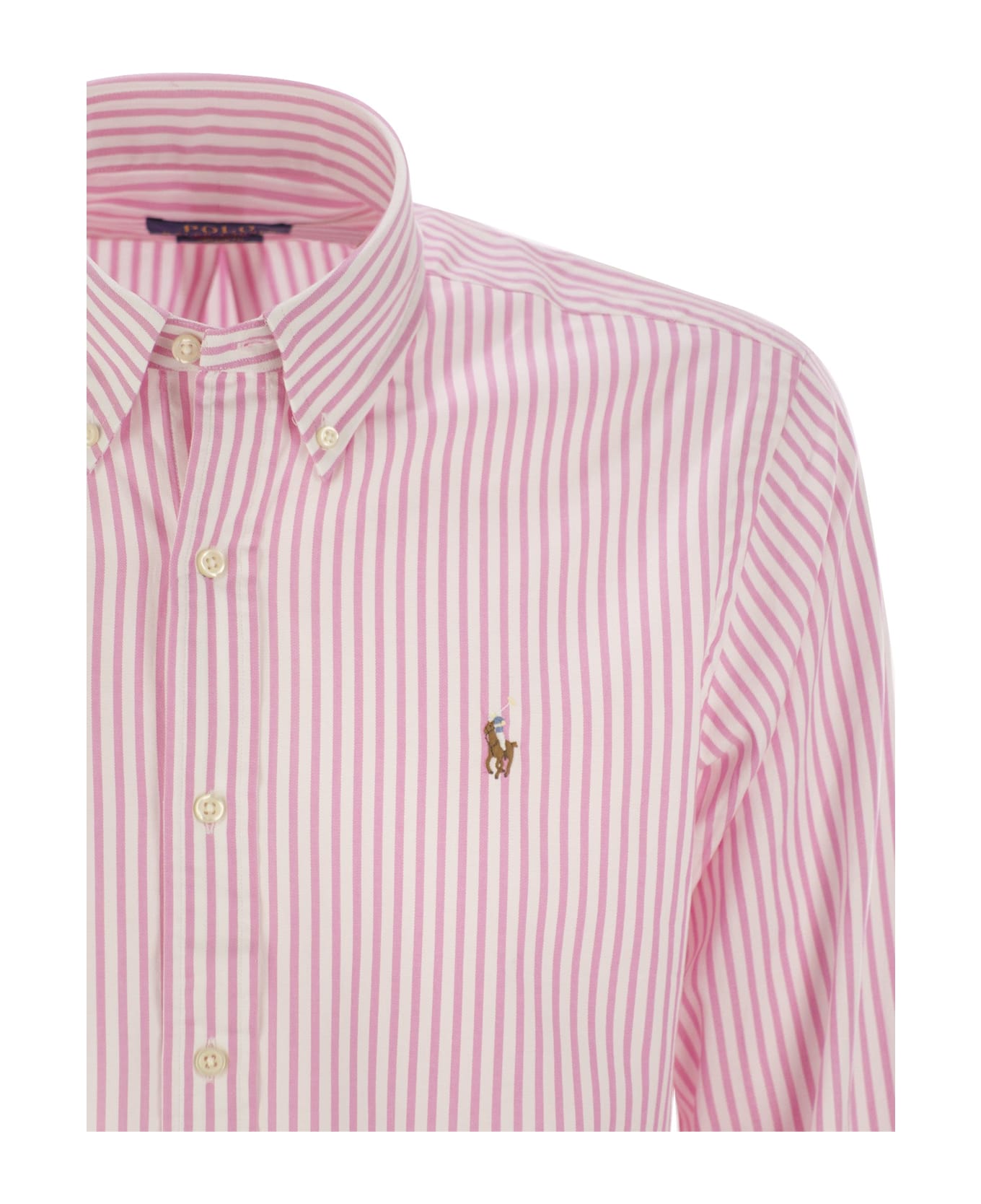 Ralph Lauren Stretch Oxford Shirt - Pink/white