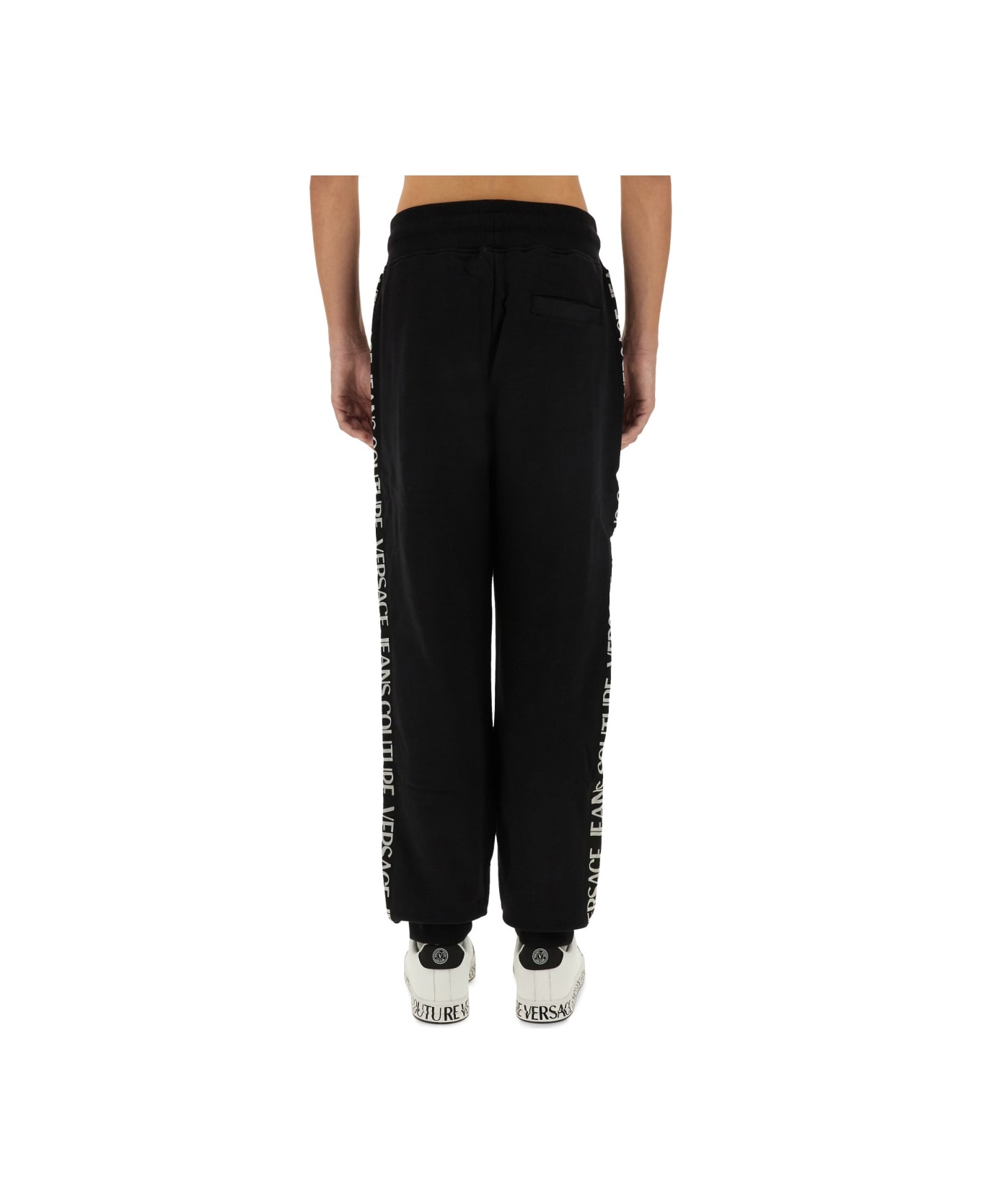 Versace Jeans Couture Jogging Pants With Logo - BLACK