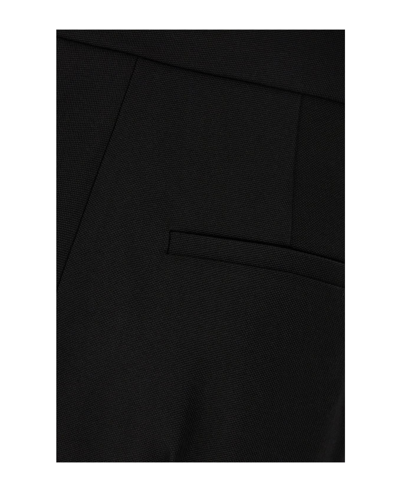 Max Mara Pianoforte Black Wool Pants - Nero